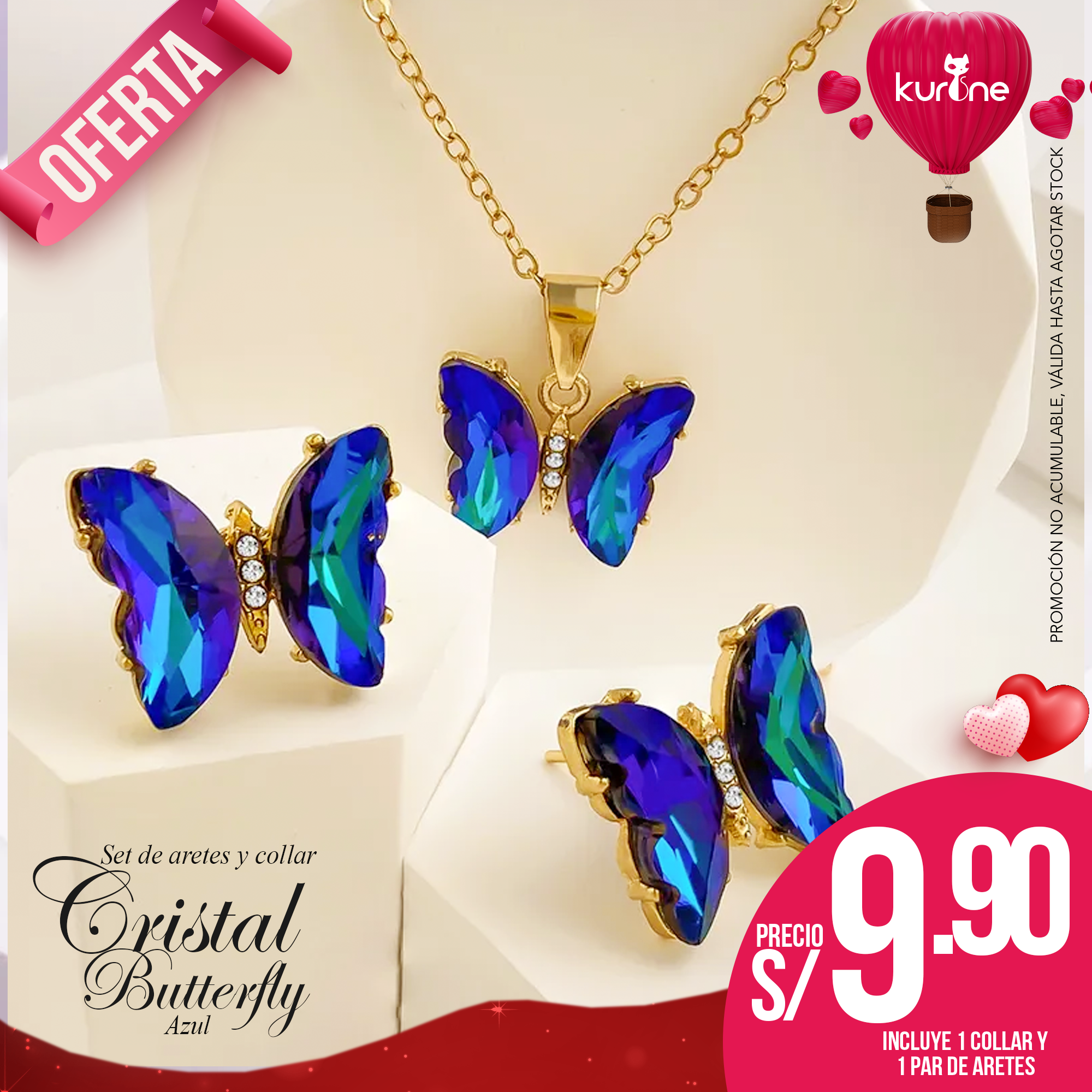 Set Cristal Butterfly