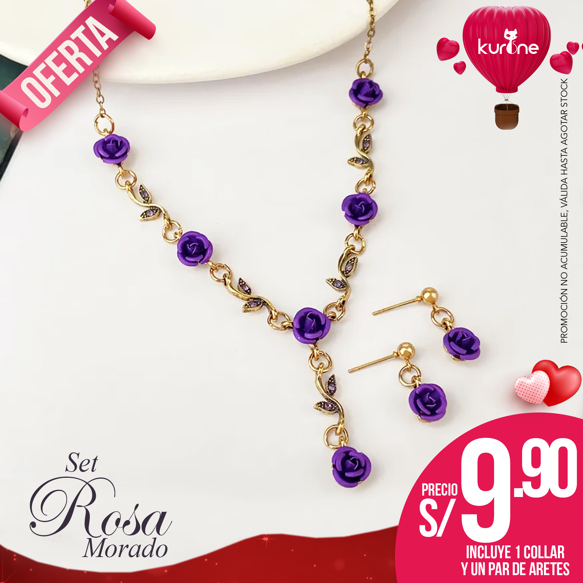Collar Set Rosa