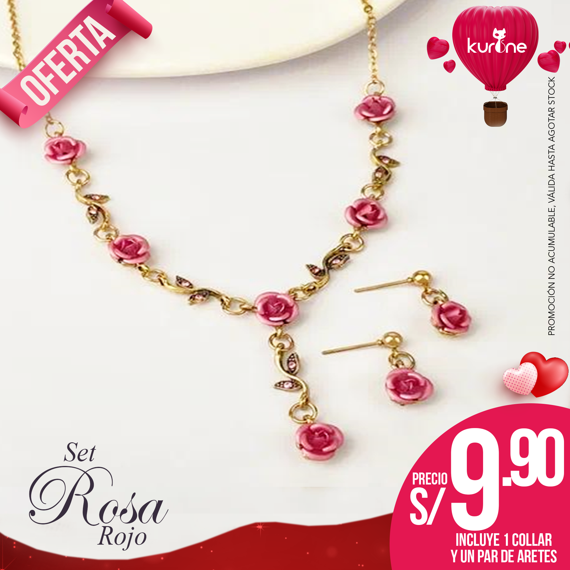 Collar Set Rosa