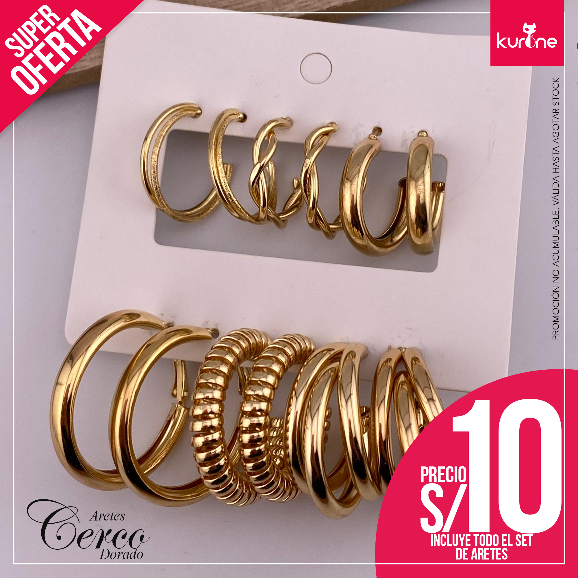 Set de aretes Cerco