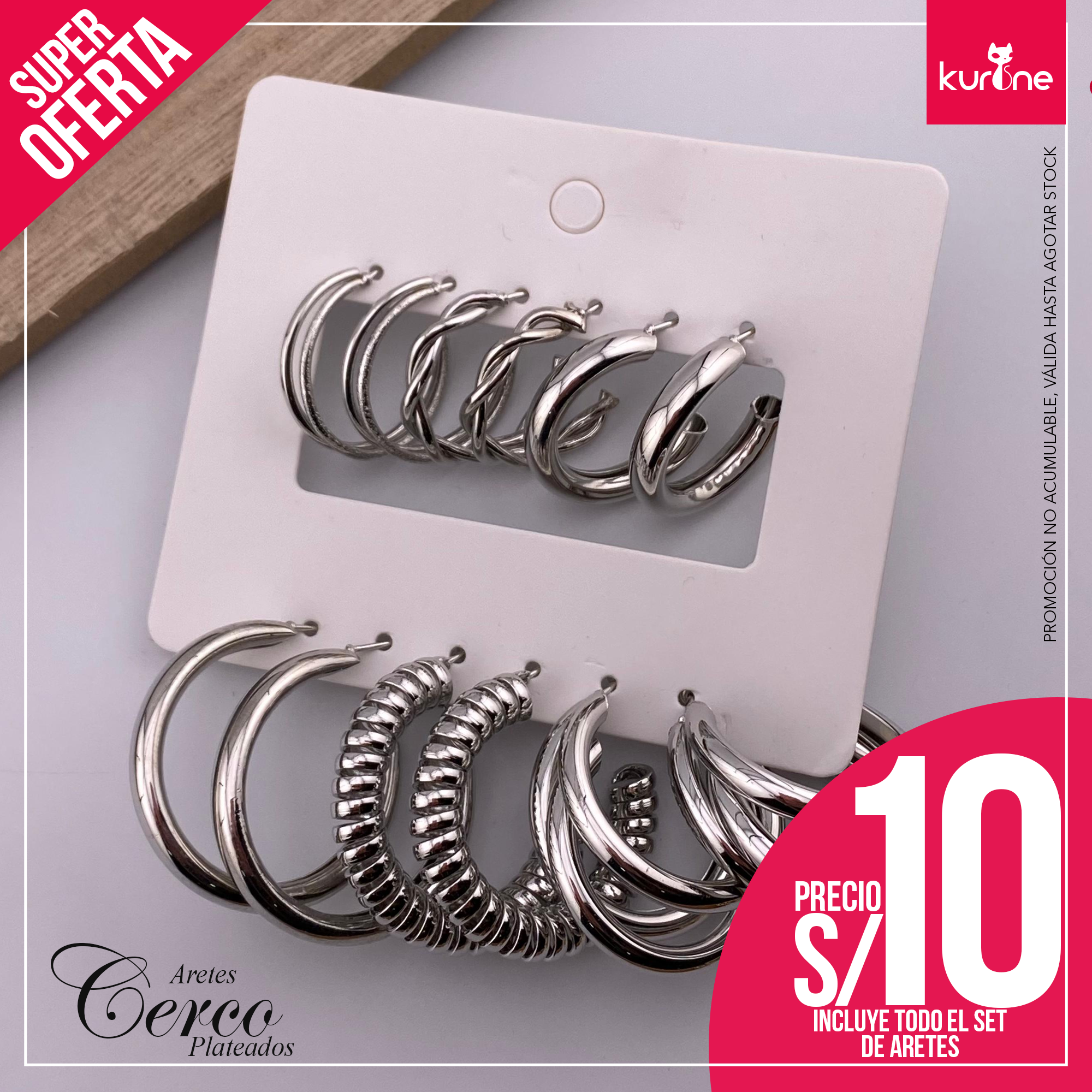 Set de aretes Cerco