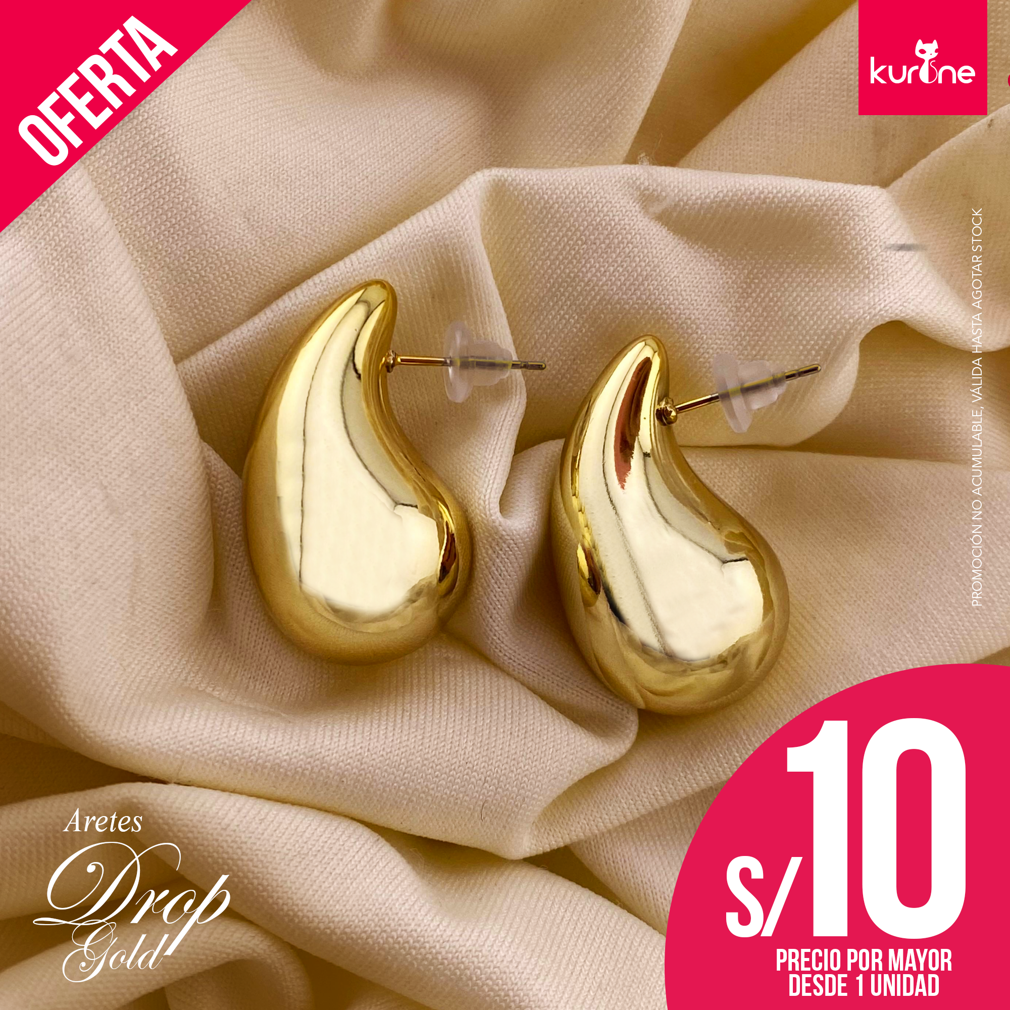 Aretes Drop Gold