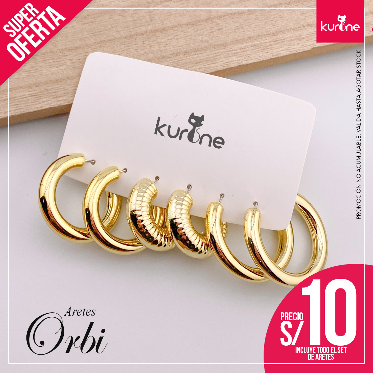 Set de aretes Orbi