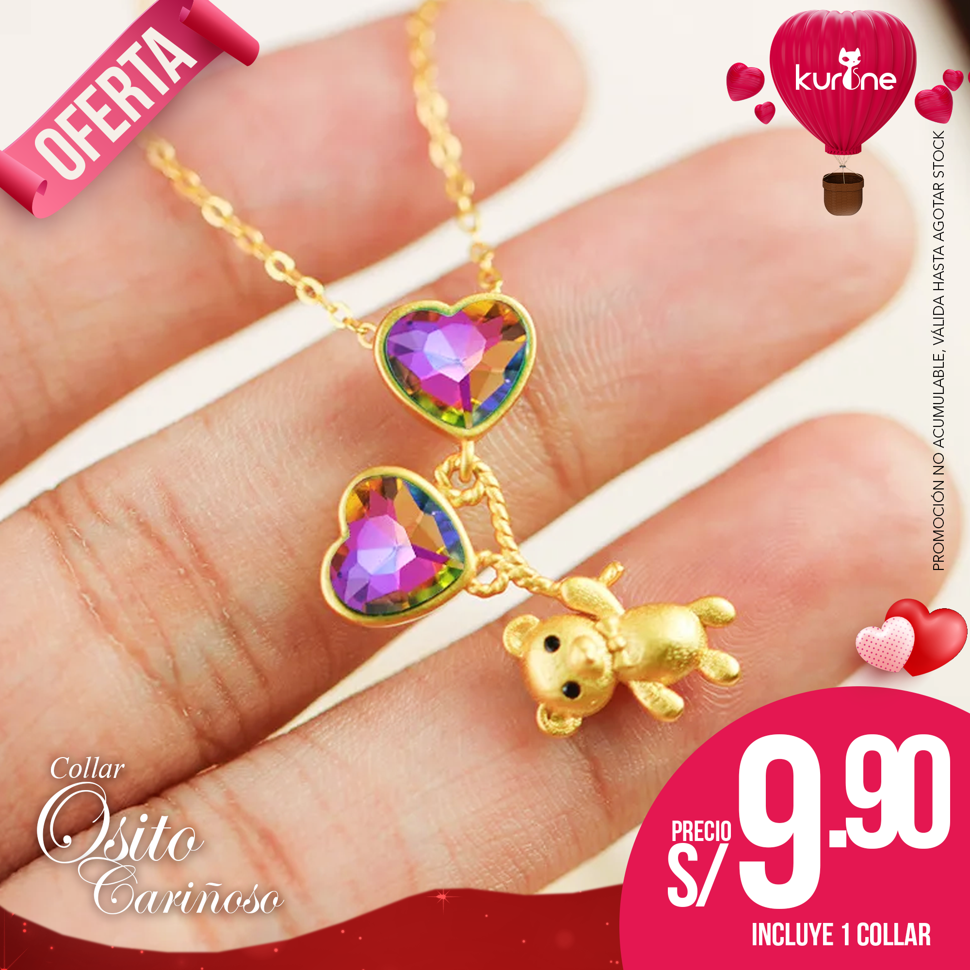 (045) Collar Osito Cariñoso