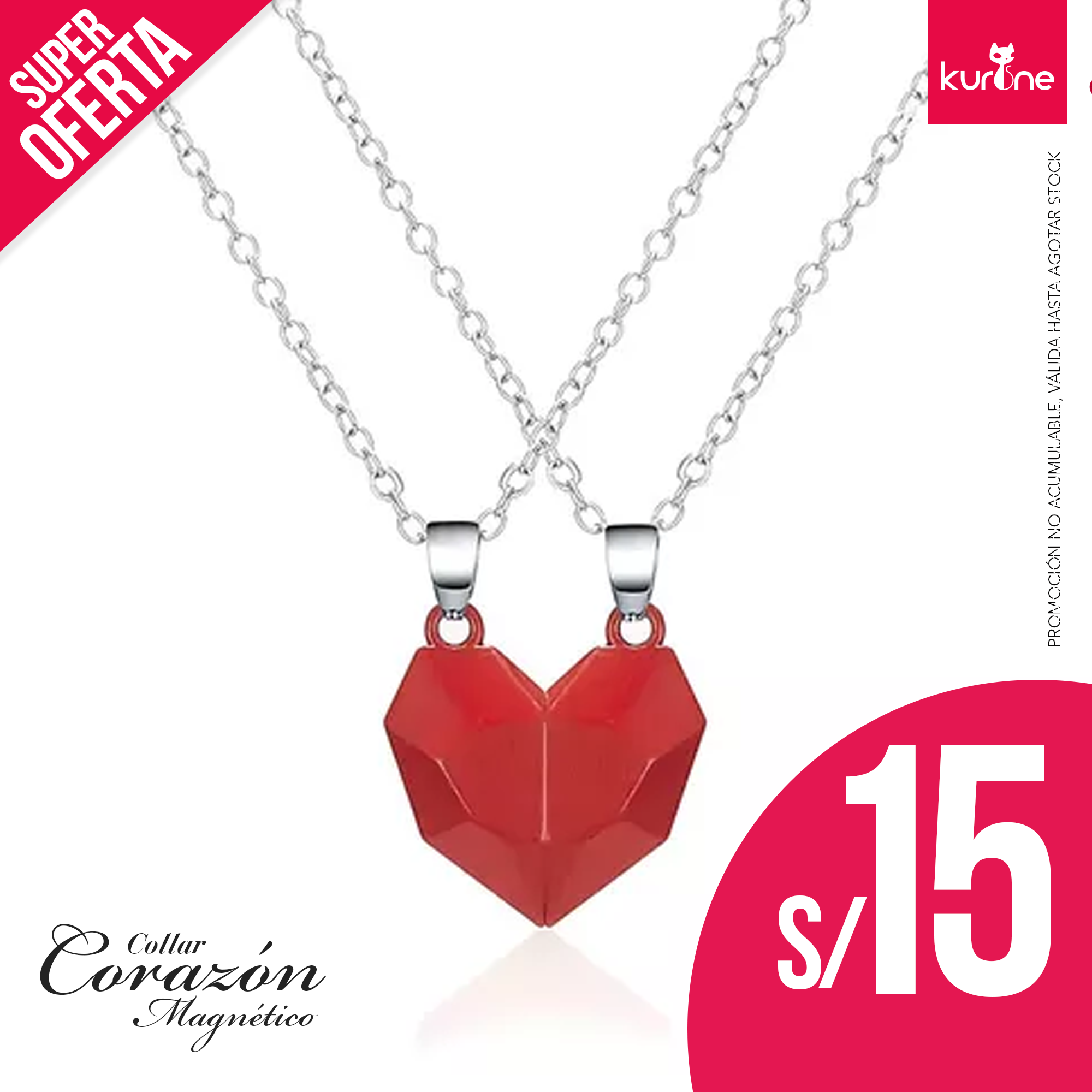 Collar Corazón magnético