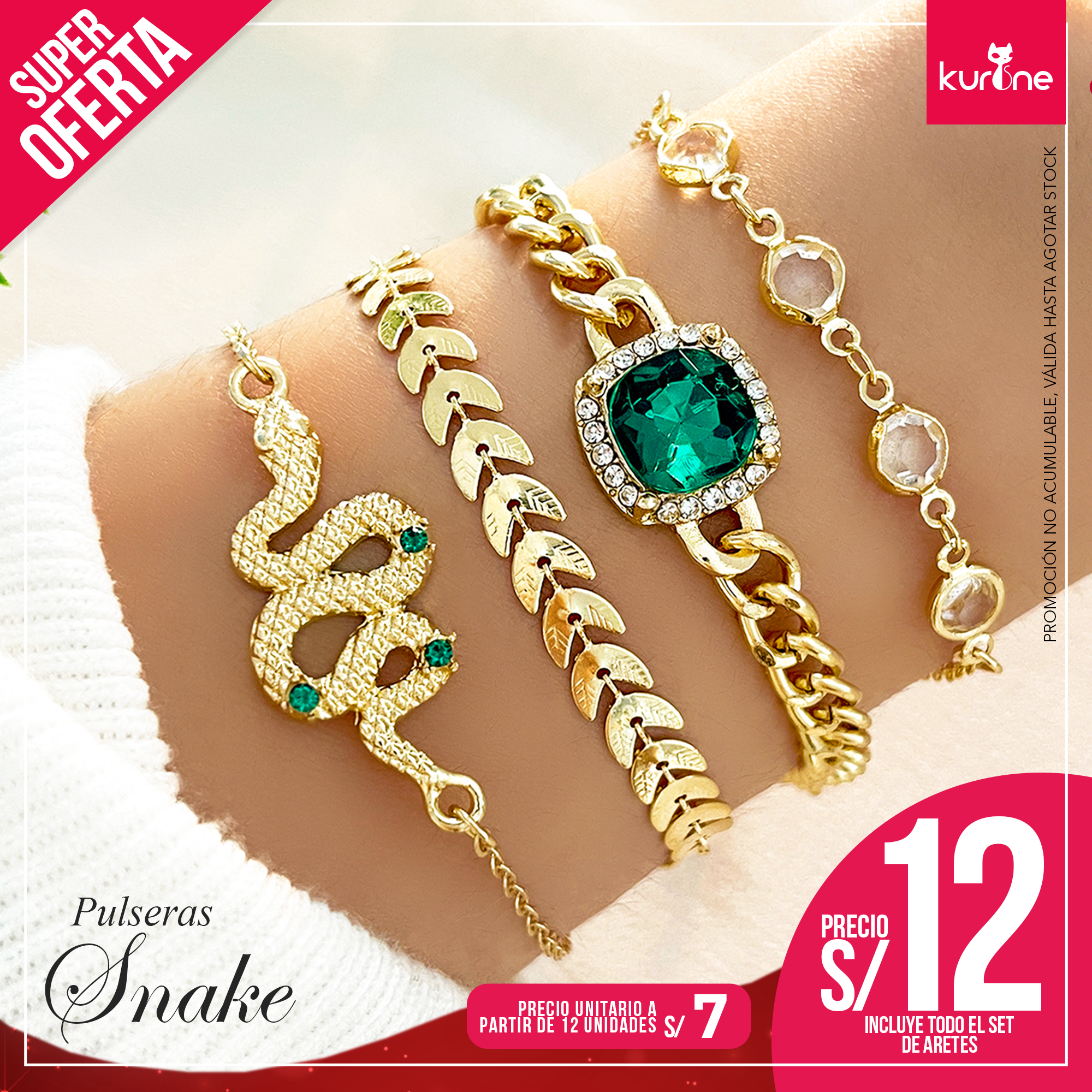 Set de Pulseras Snake