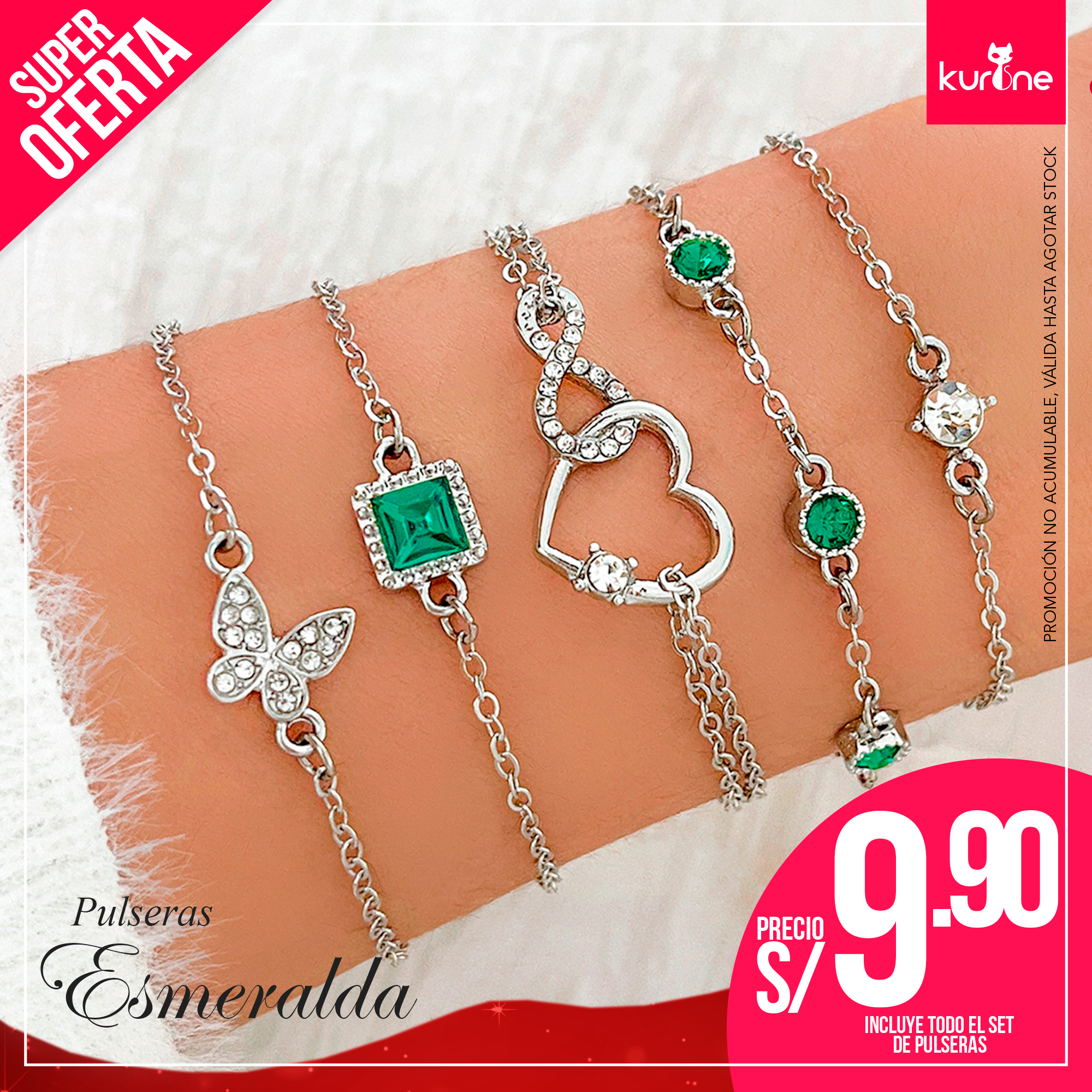 Pulseras Esmeralda