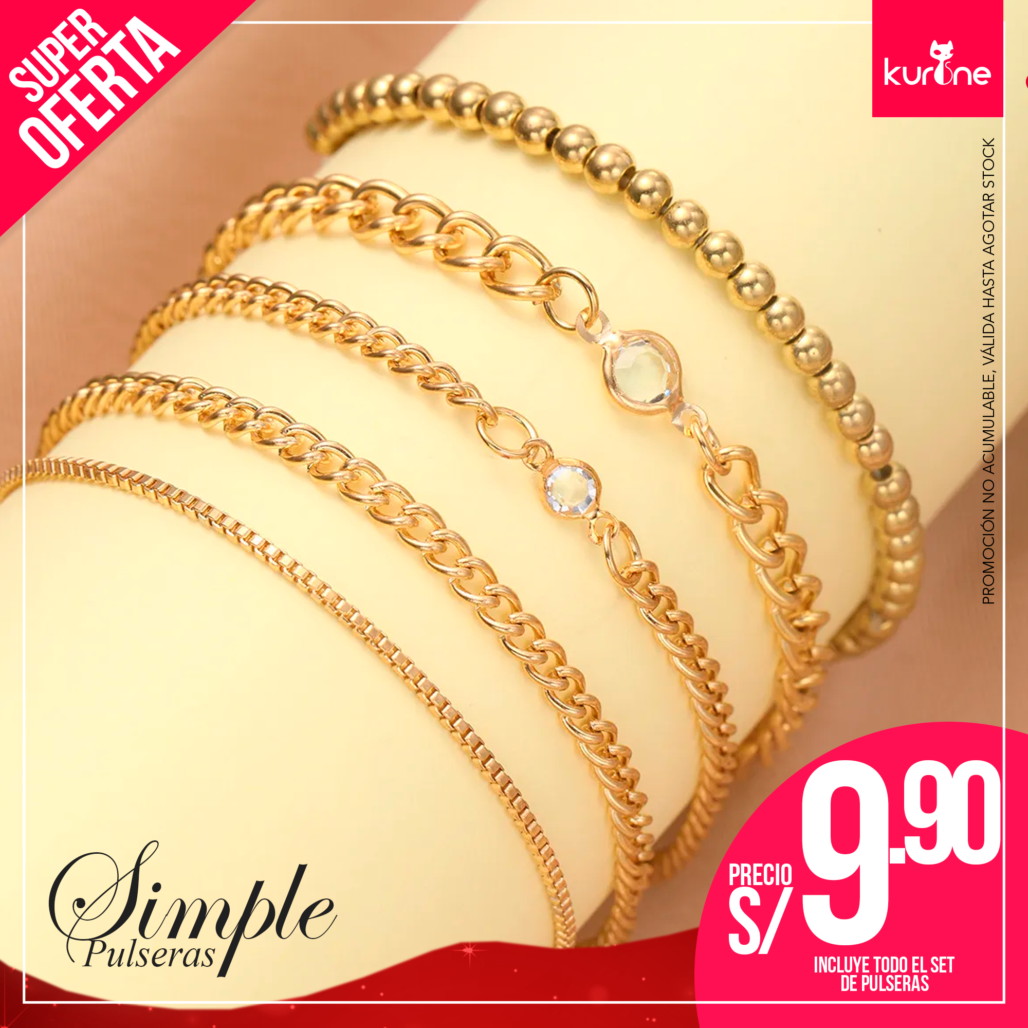 (048) Set de Pulseras Simple