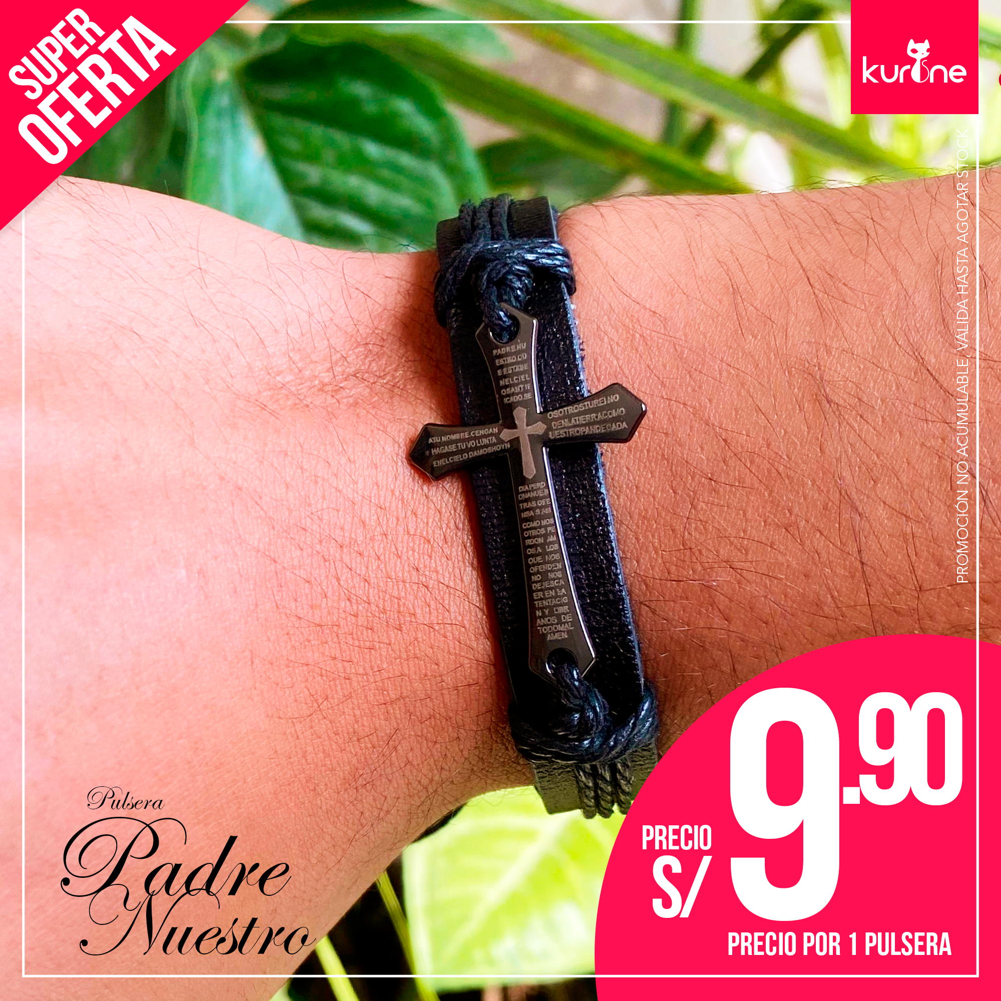 Pulsera Padre Nuestro Cruz