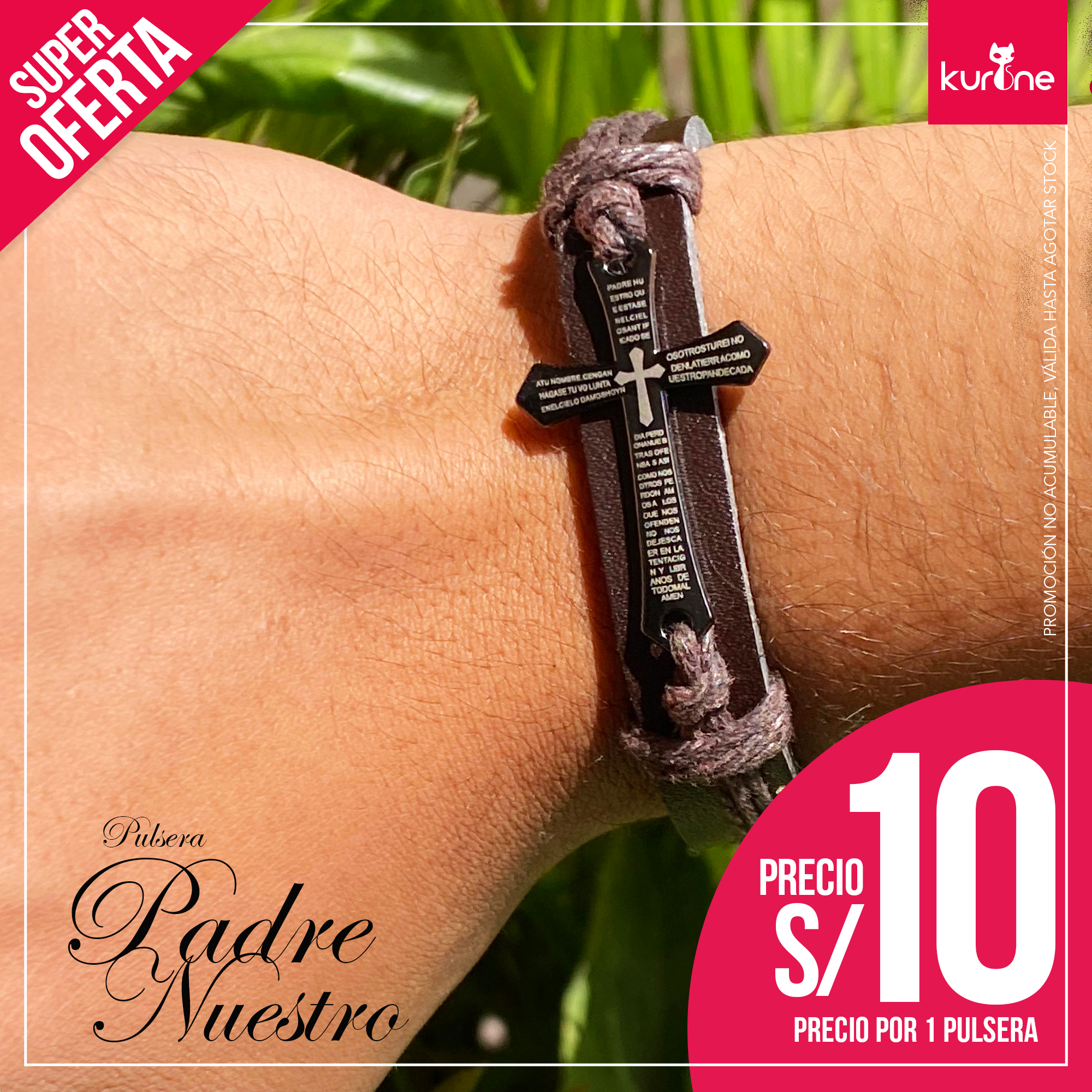 Pulsera Padre Nuestro Cruz