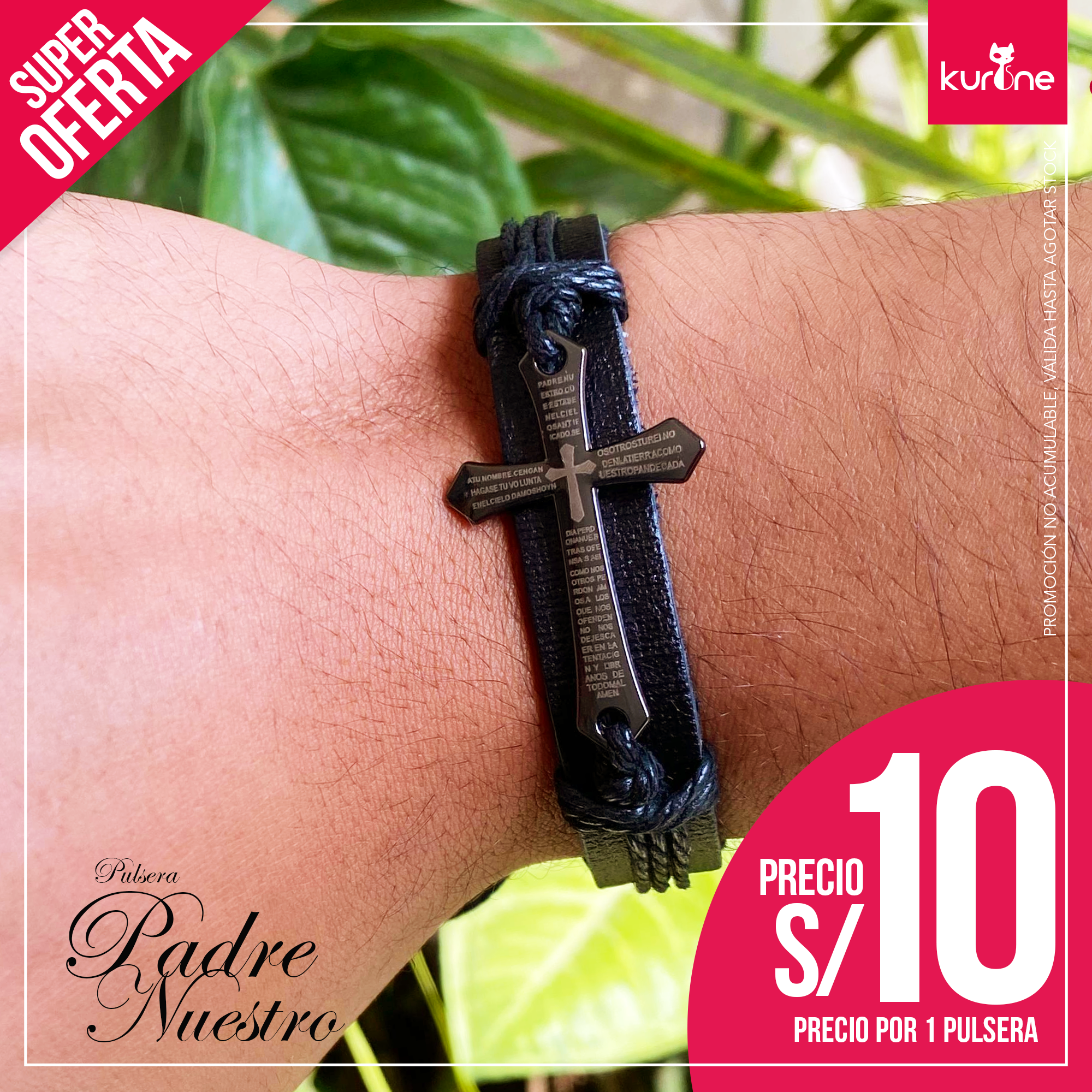 Pulsera Padre Nuestro Cruz