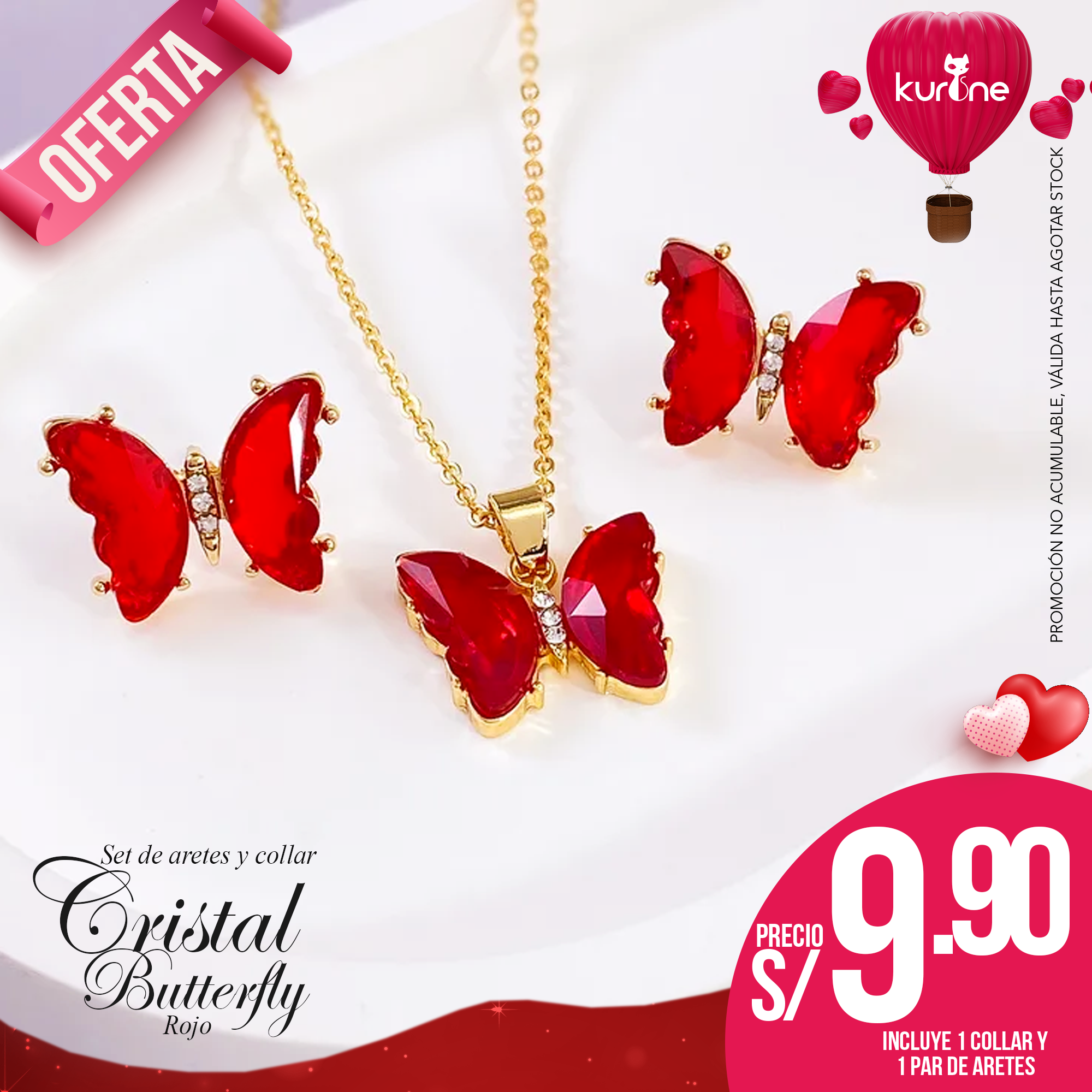 Set Cristal Butterfly