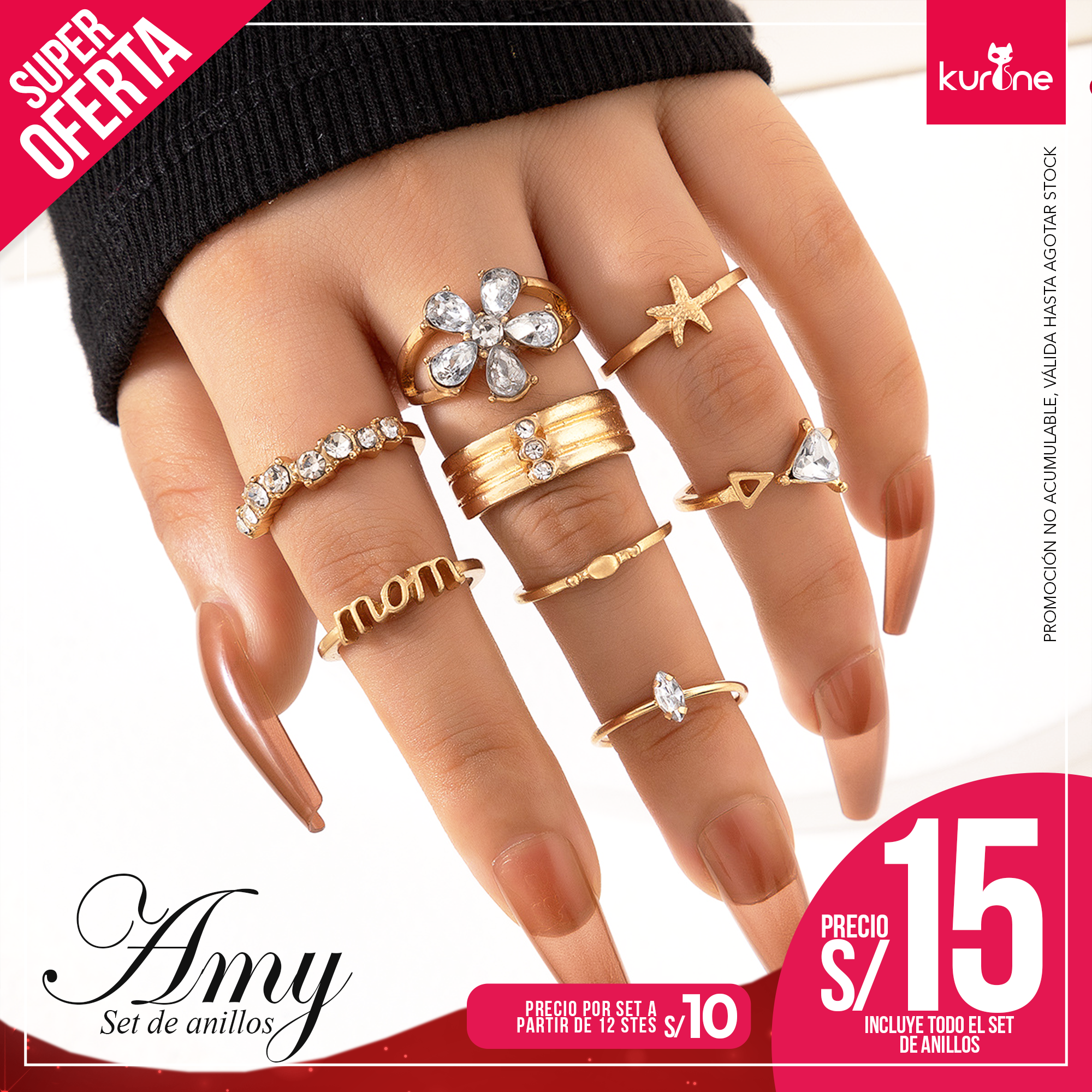 Set de Anillos Amy