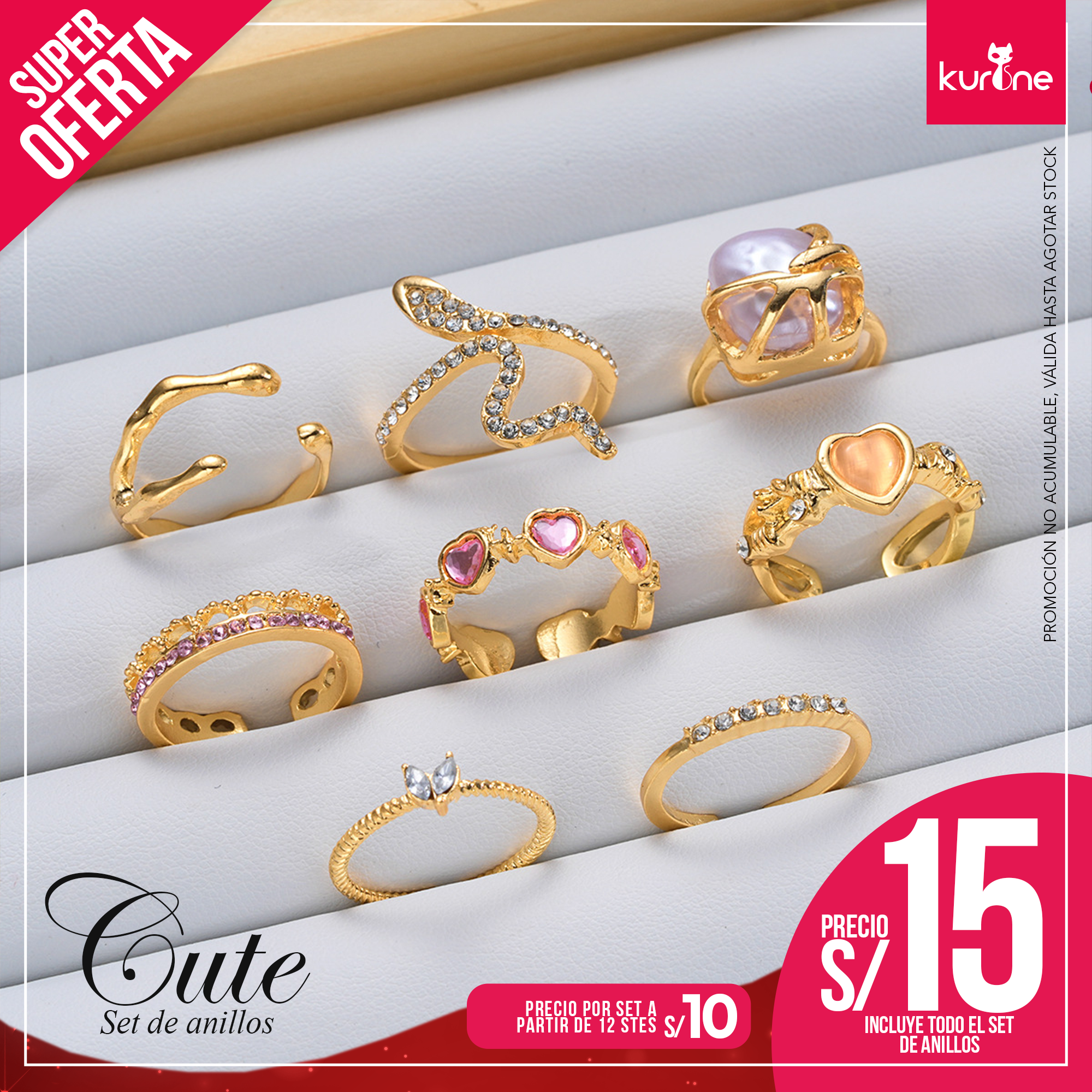 Set de Anillos Cute