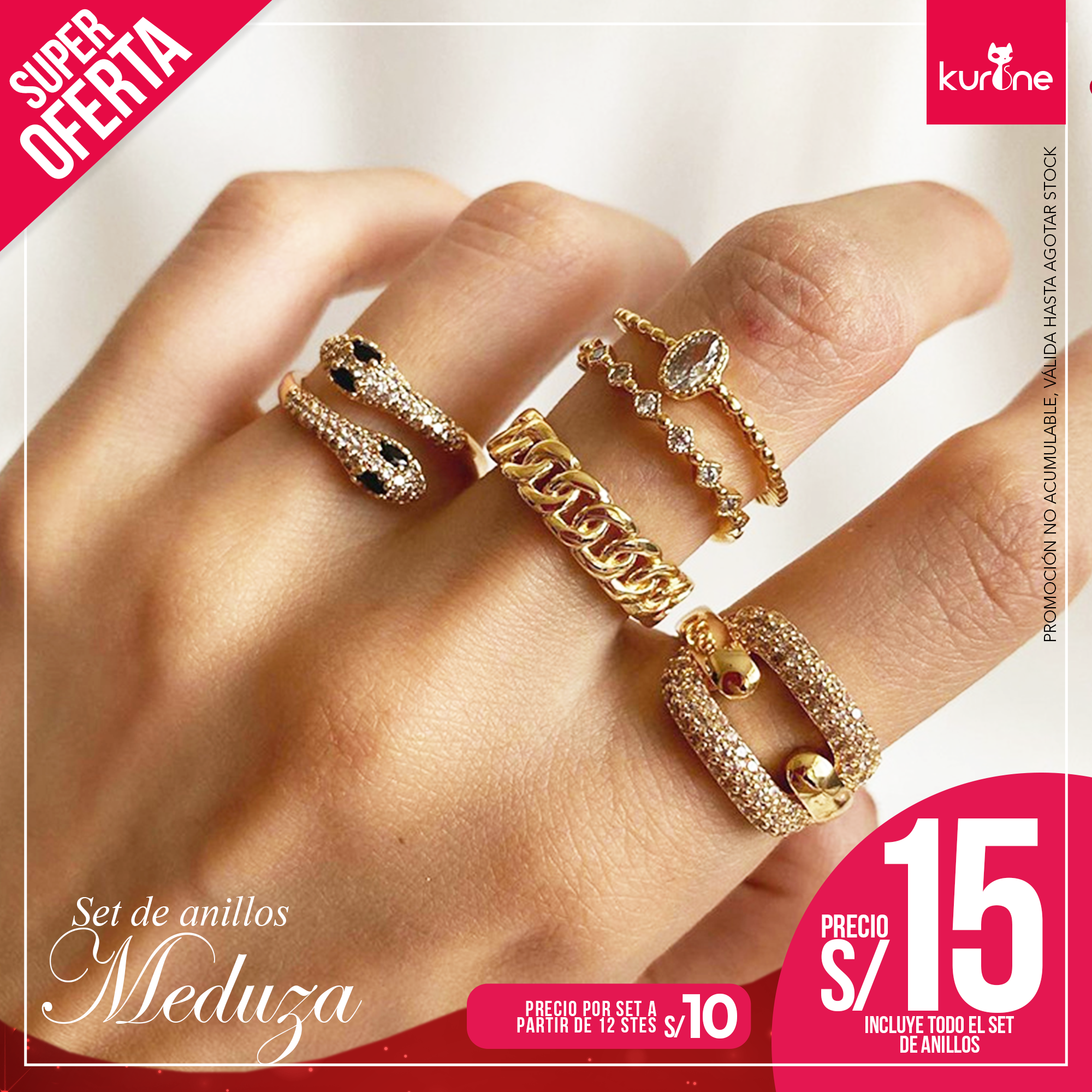 Set de Anillos Meduza