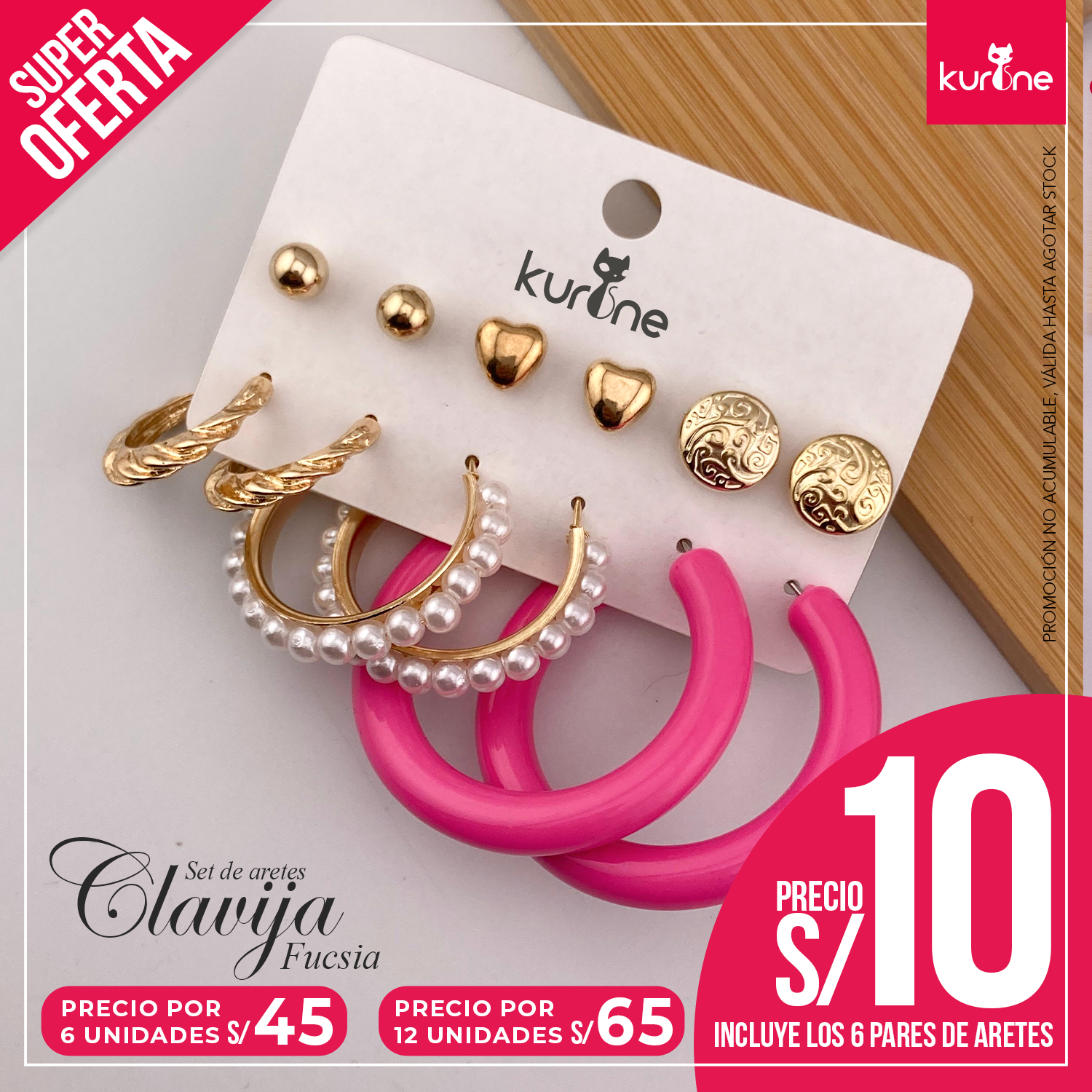 Set de Aretes Clavija