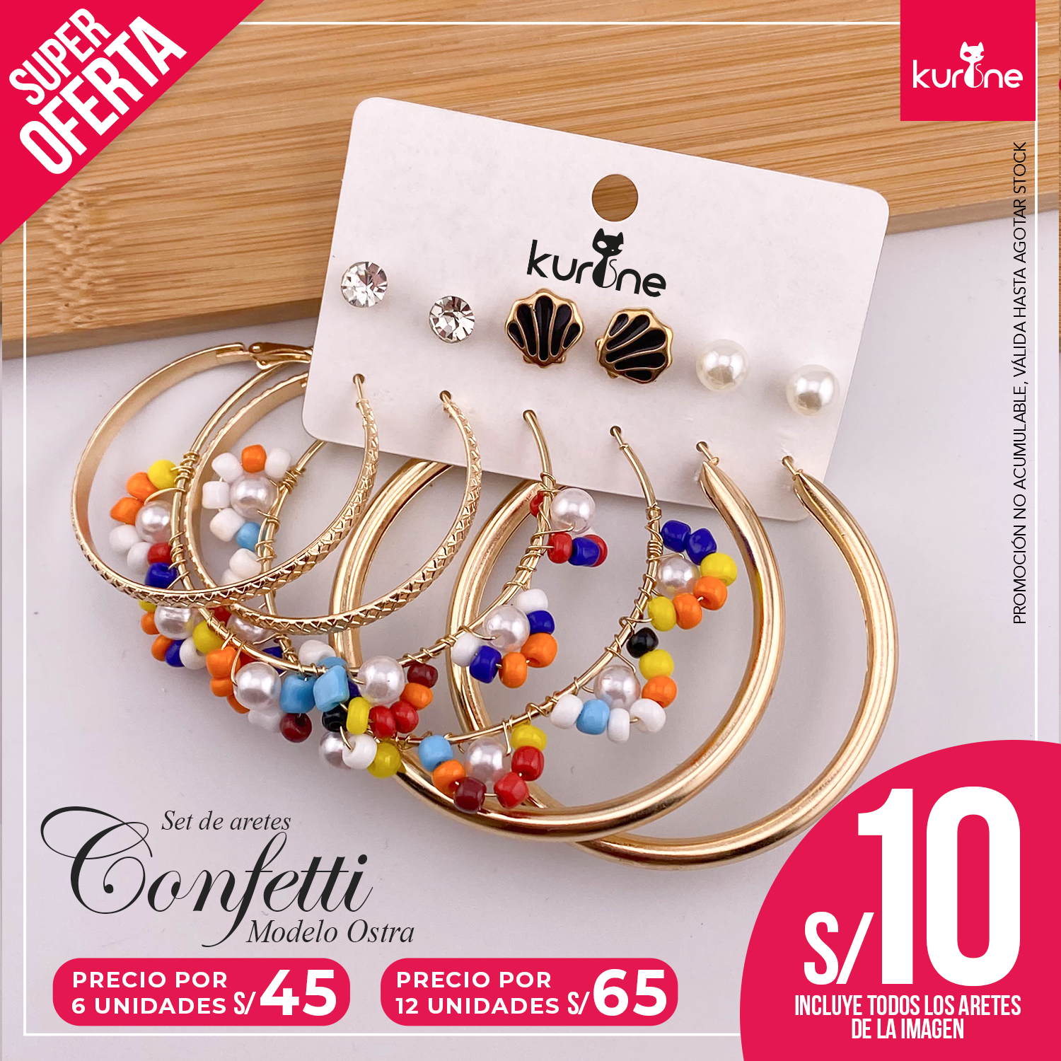 Set de Aretes Confetti