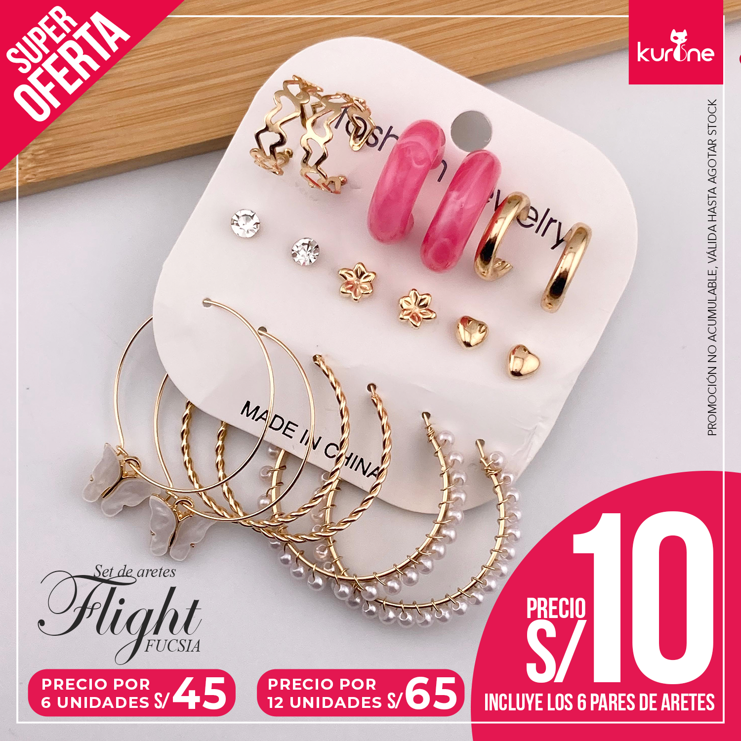 Set de Aretes Flight