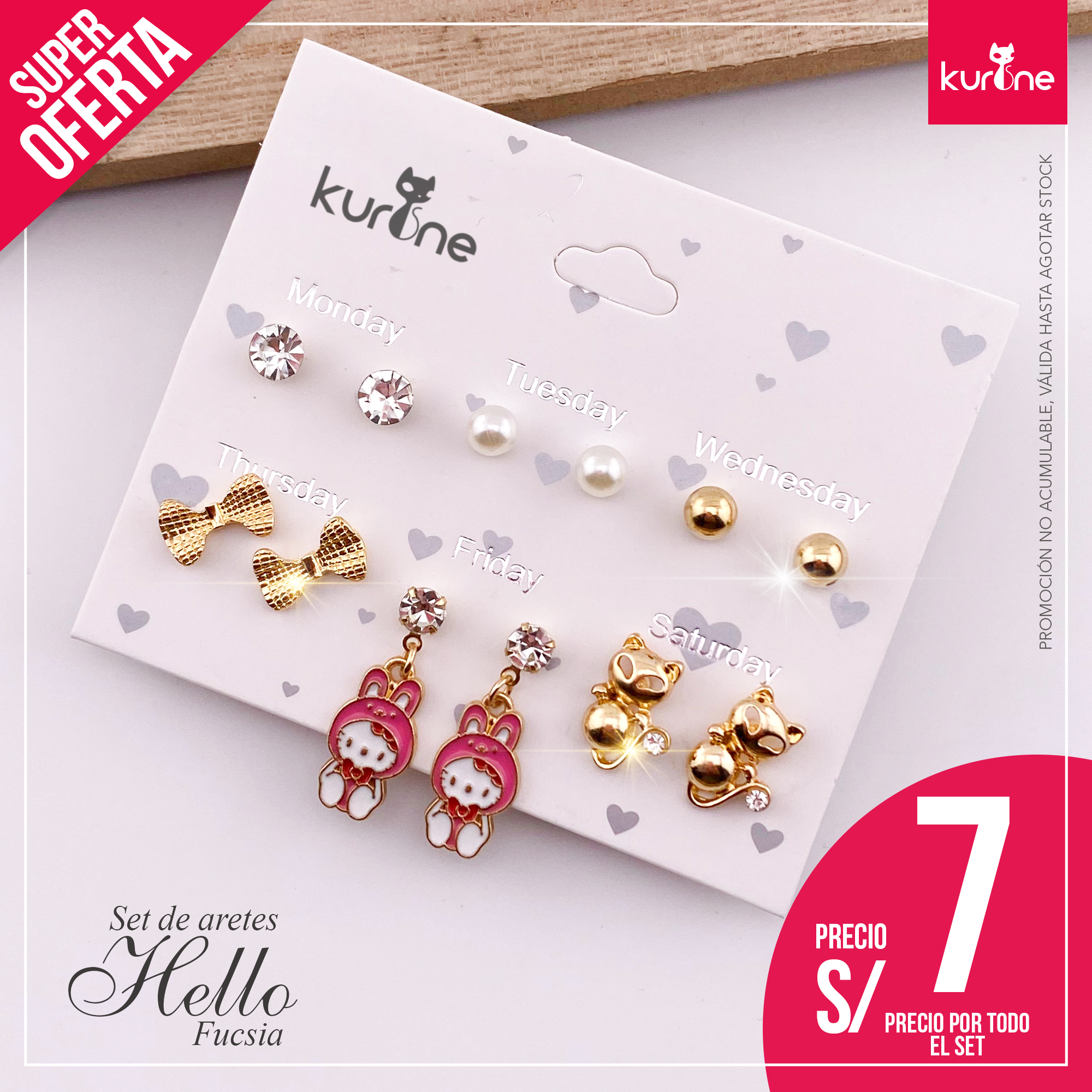 Set de Aretes Hello