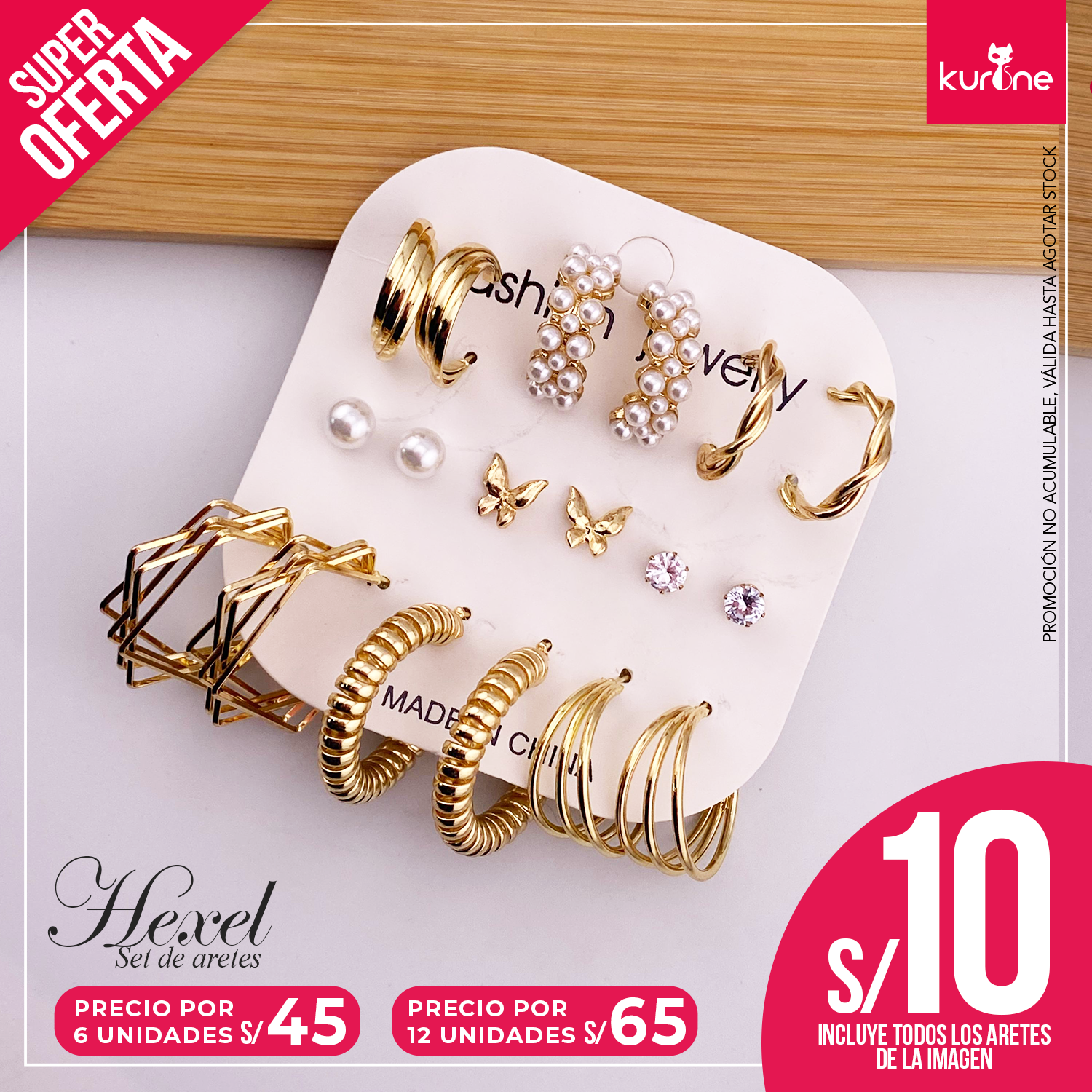 Set de Aretes Hexel