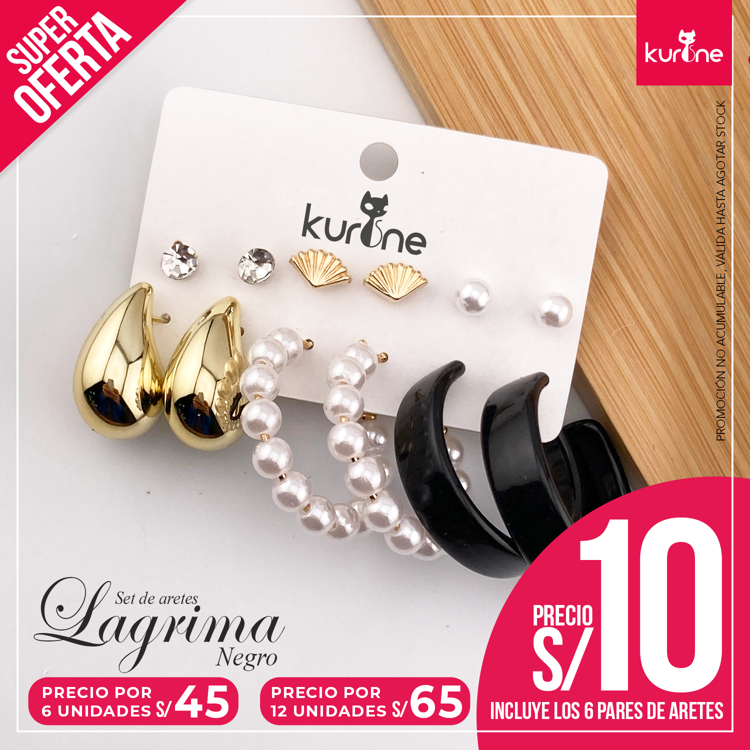 Set de Aretes Lagrima