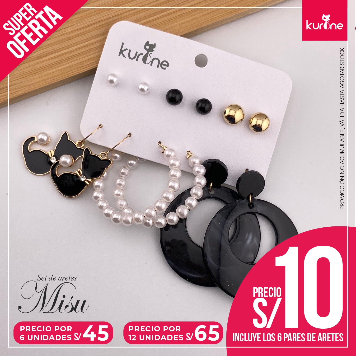 Set Aretes Misu