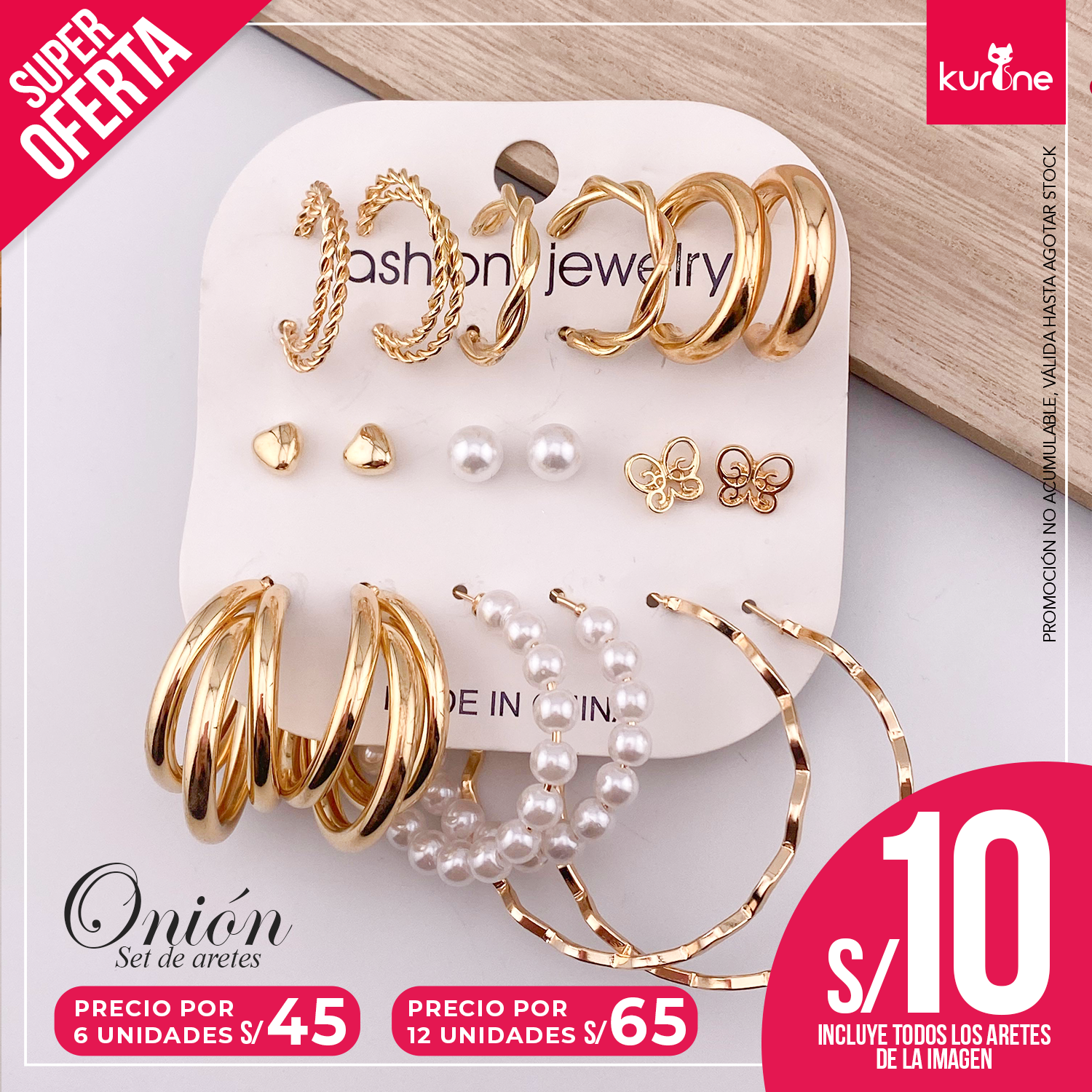 Set de Aretes Onion