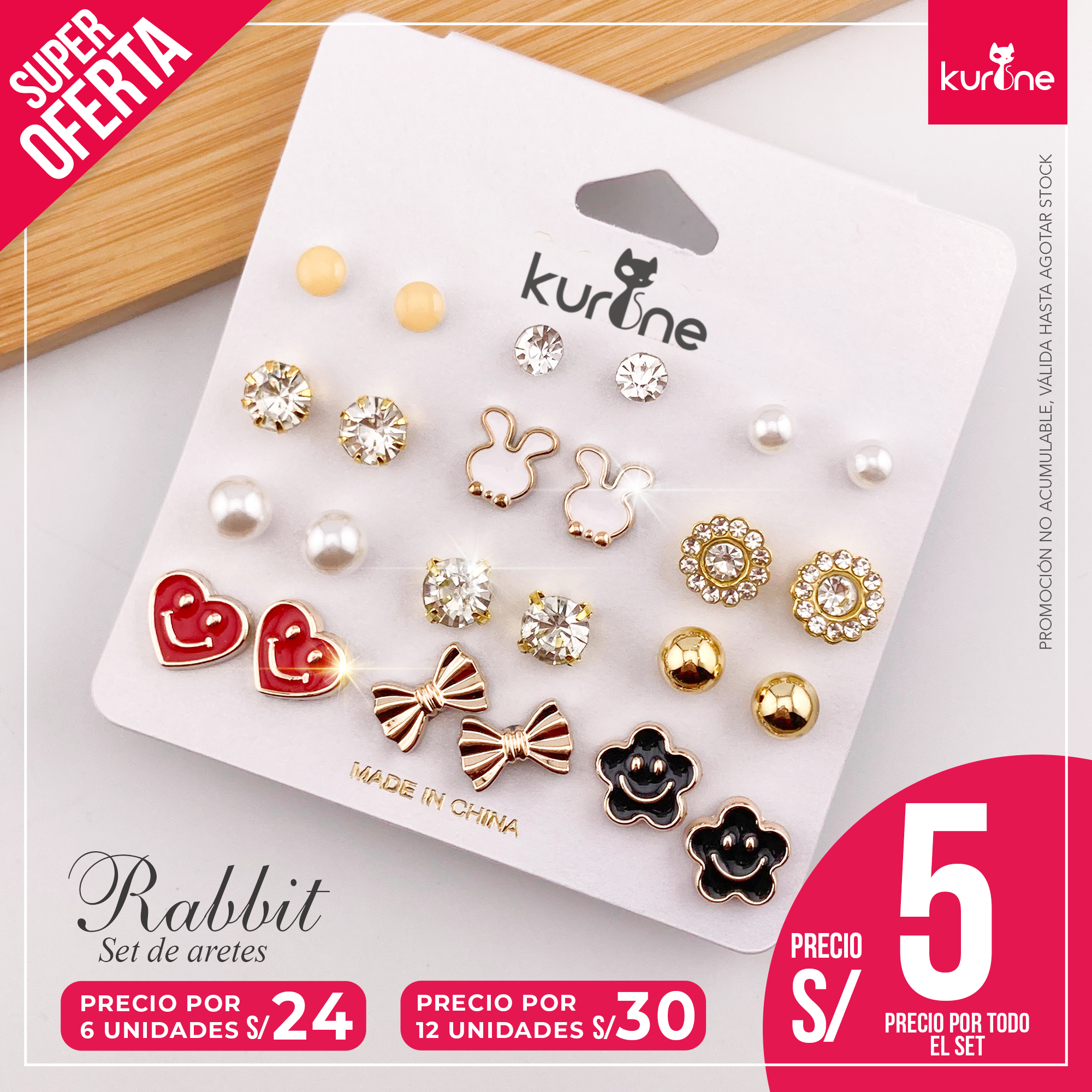 Set de Aretes Rabbit