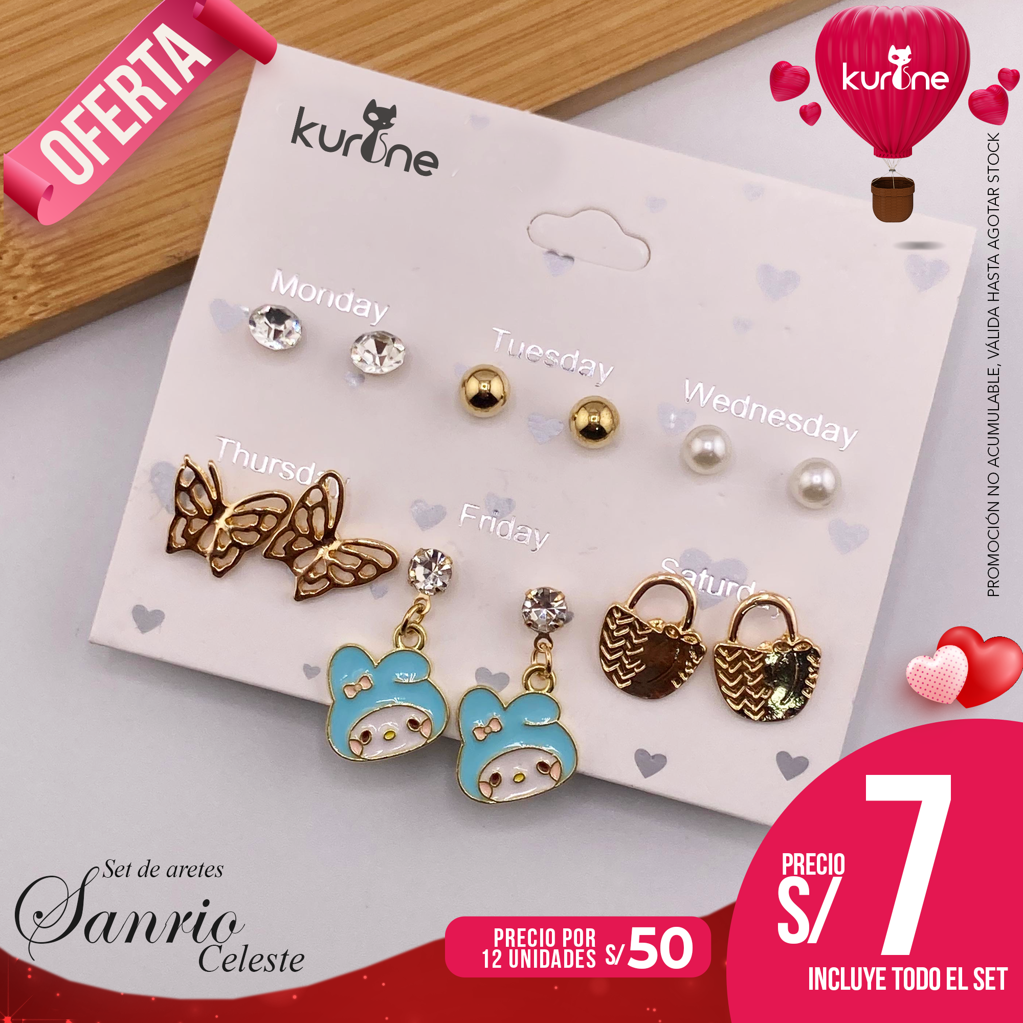 Set de Aretes Sanrio