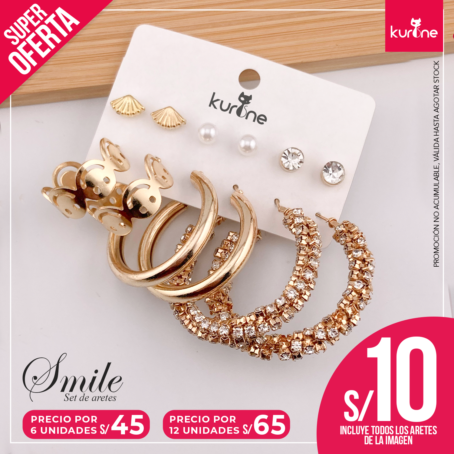 Set de Aretes Smile