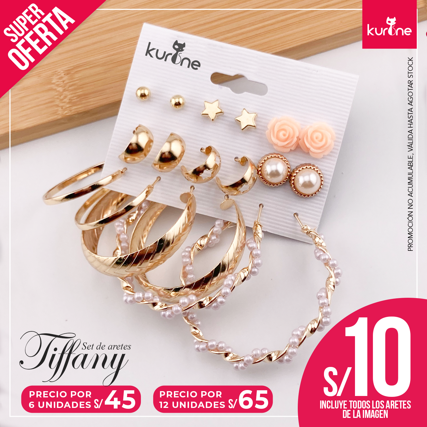 Set de Aretes Tiffany