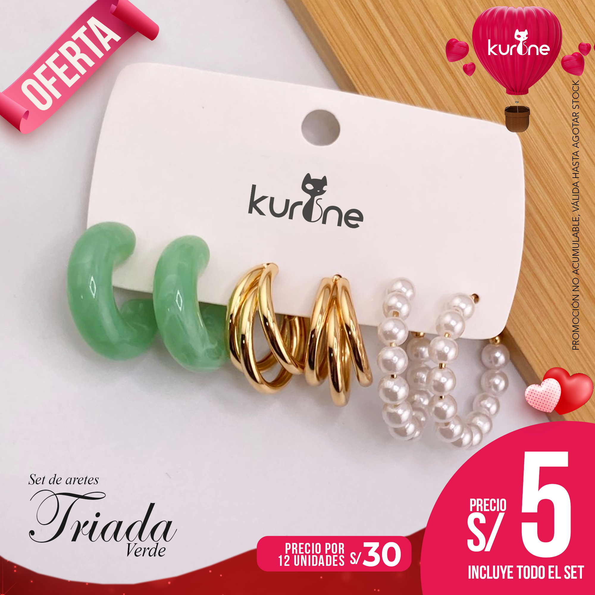 Set de Aretes Triada