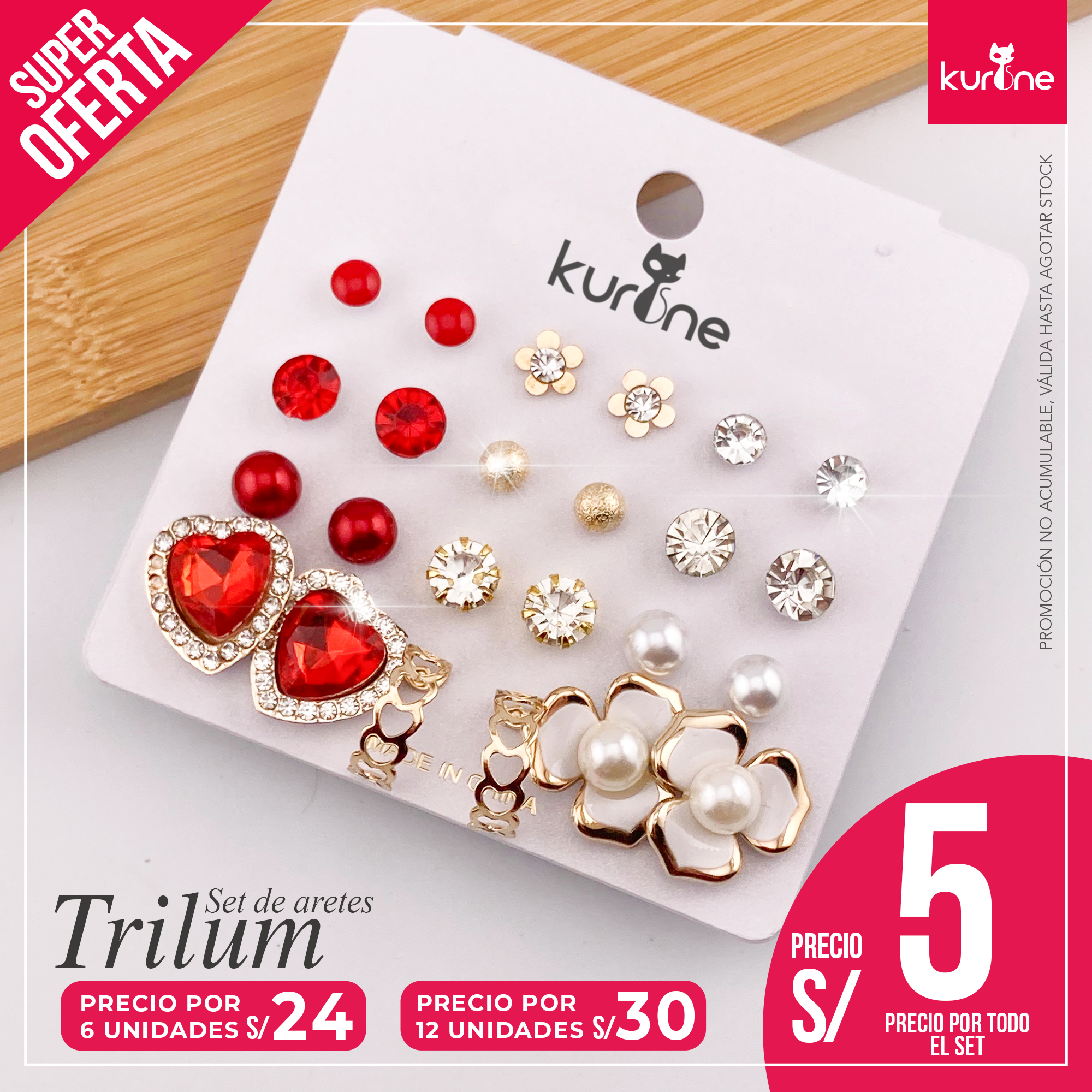 Set de Aretes Trilum