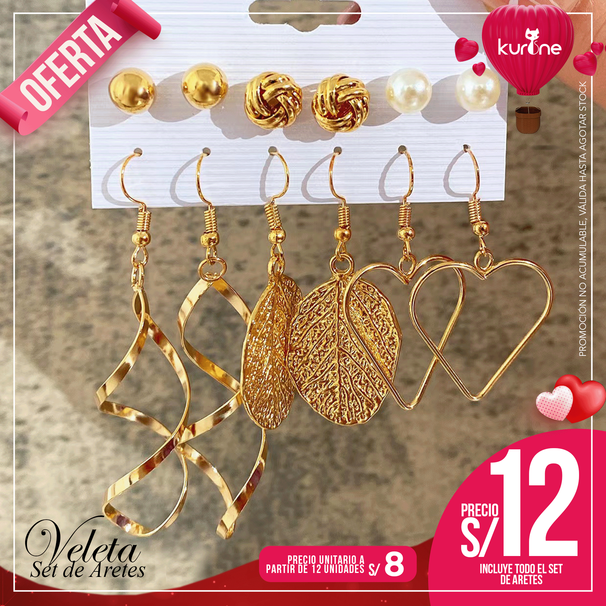 Set de Aretes Veleta