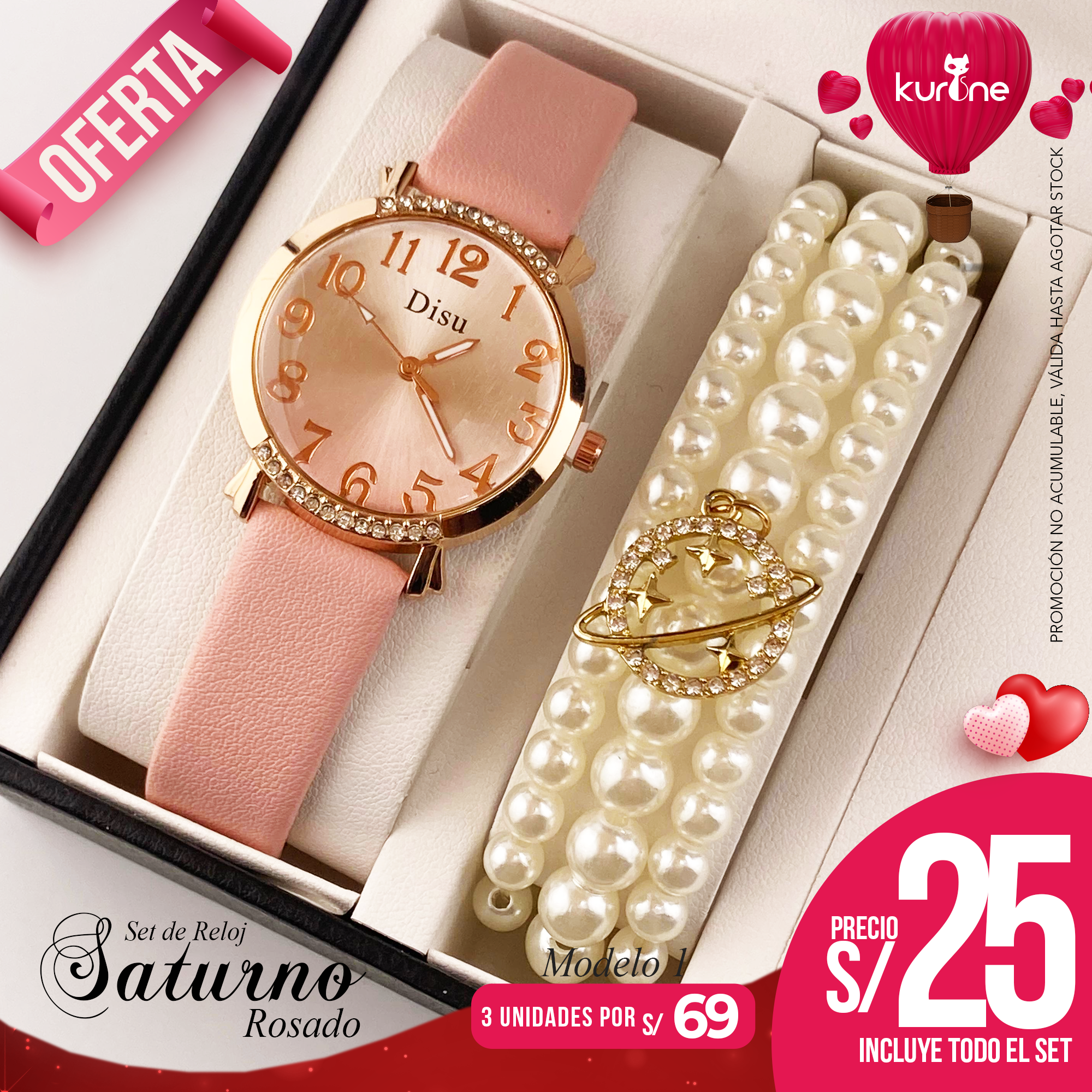 Set de Reloj Saturno modelo 1