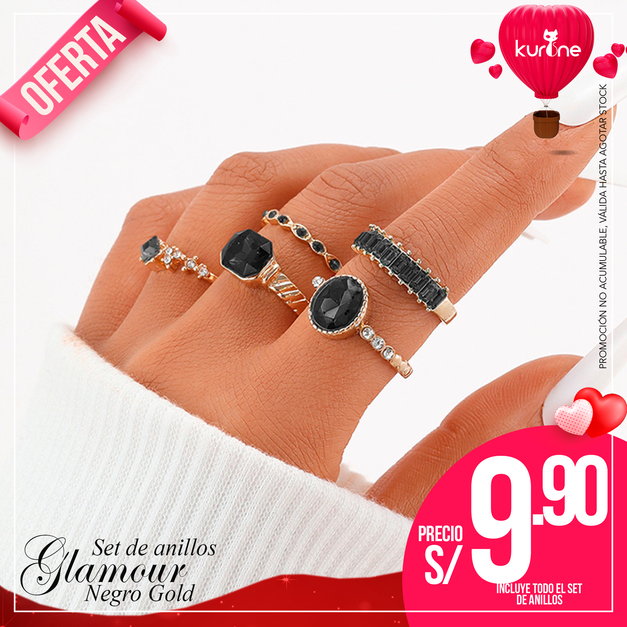 Set de Anillos Glamour