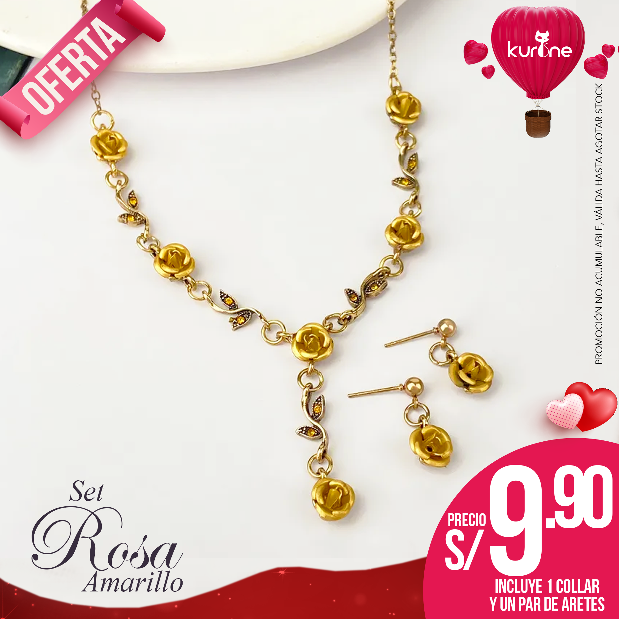 Collar Set Rosa