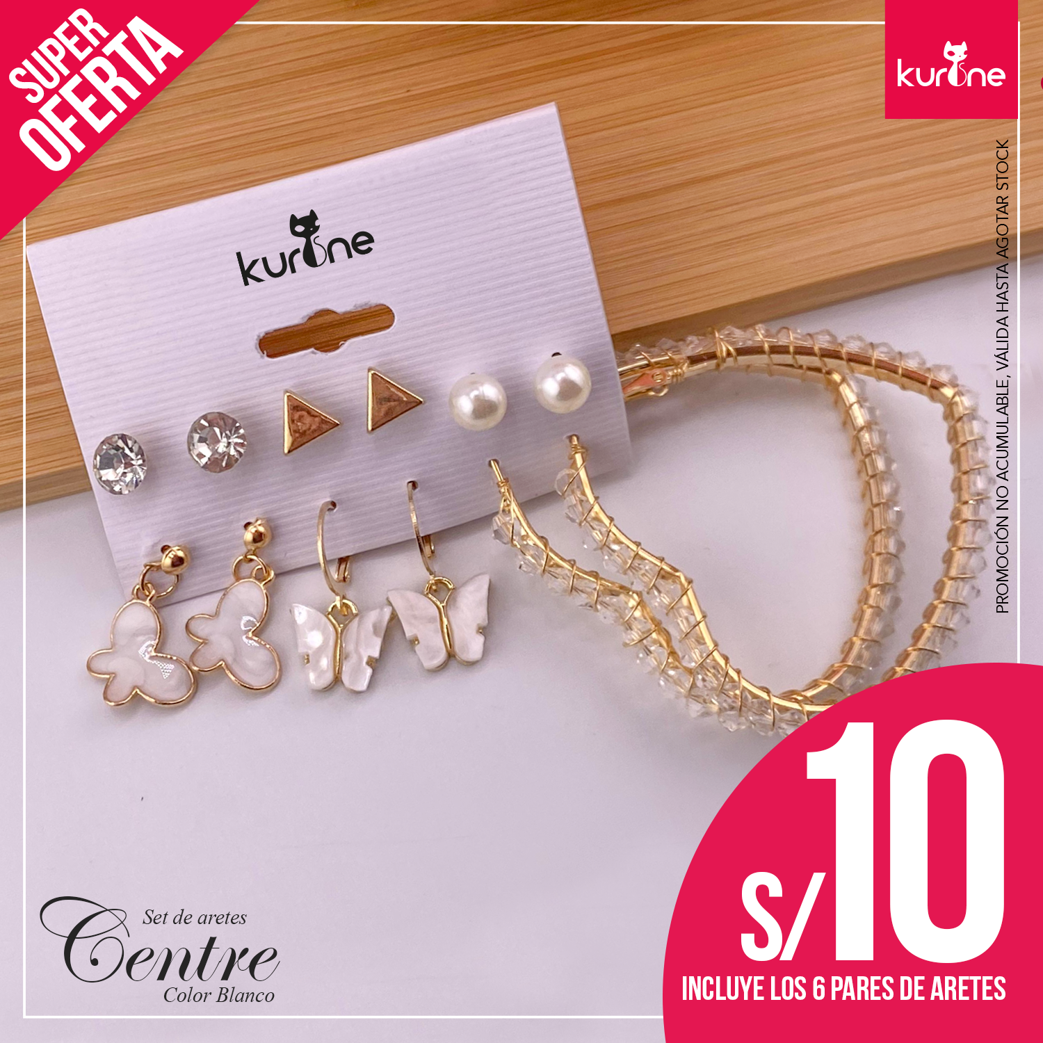 Set de Aretes Centre