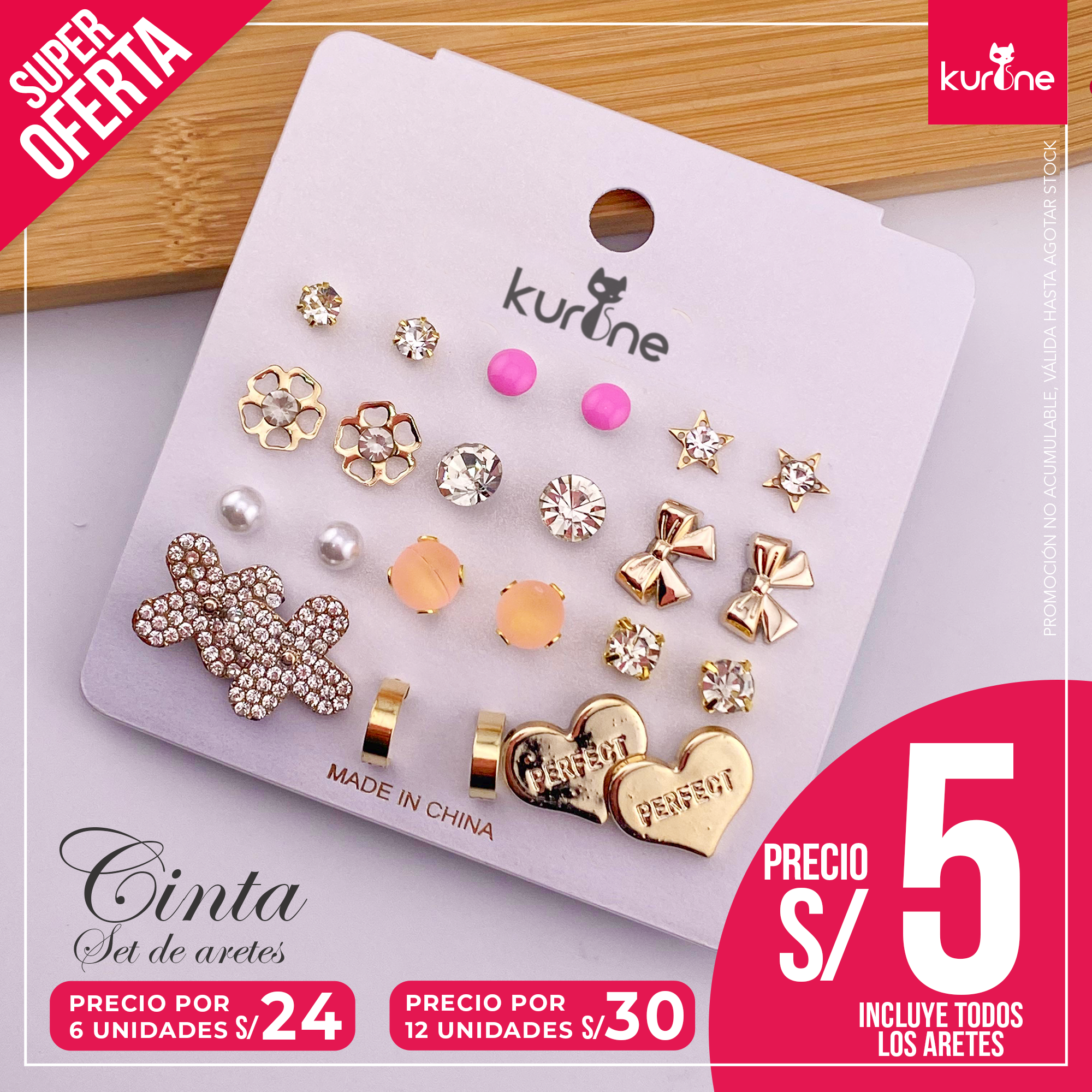 Set de Aretes Cinta