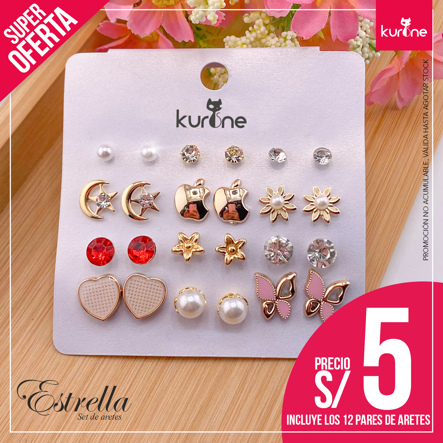 Set de Aretes Estrella