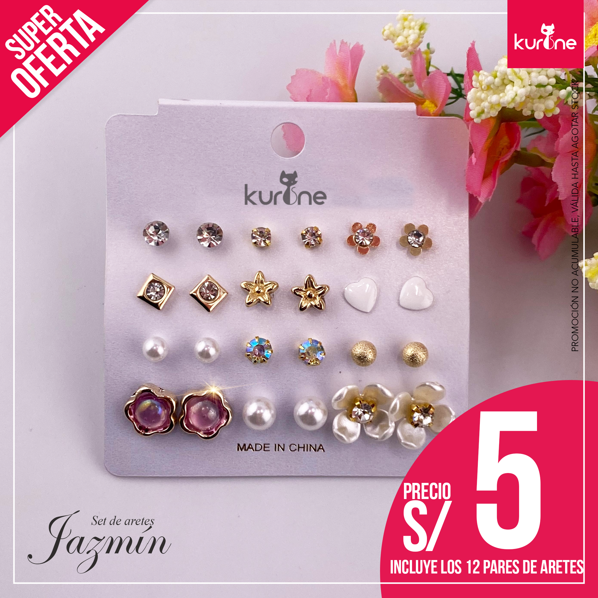 Set de Aretes Jazmín