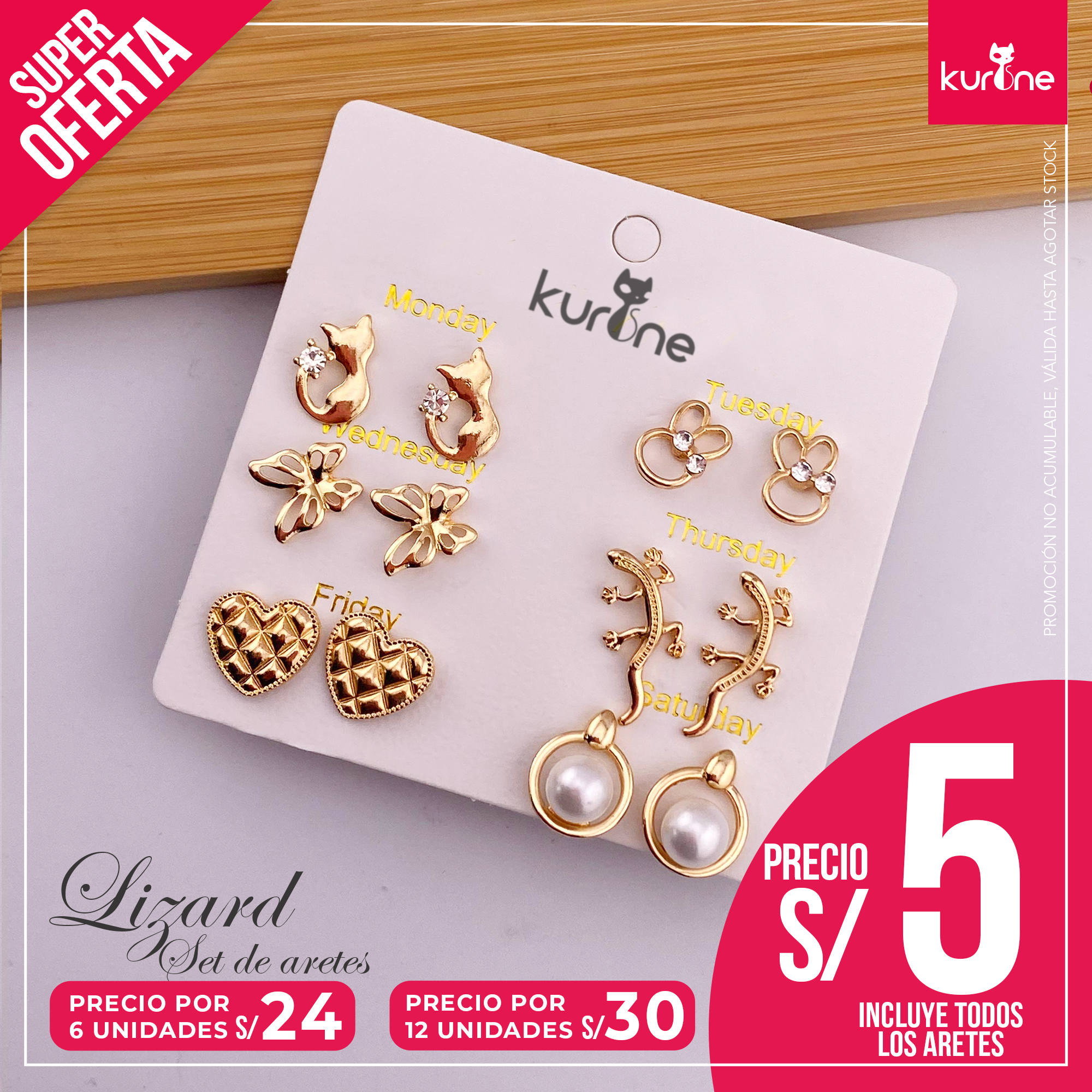 Set de Aretes Lizard