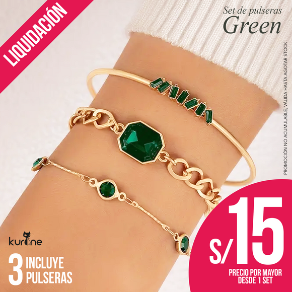 Set de pulseras Green